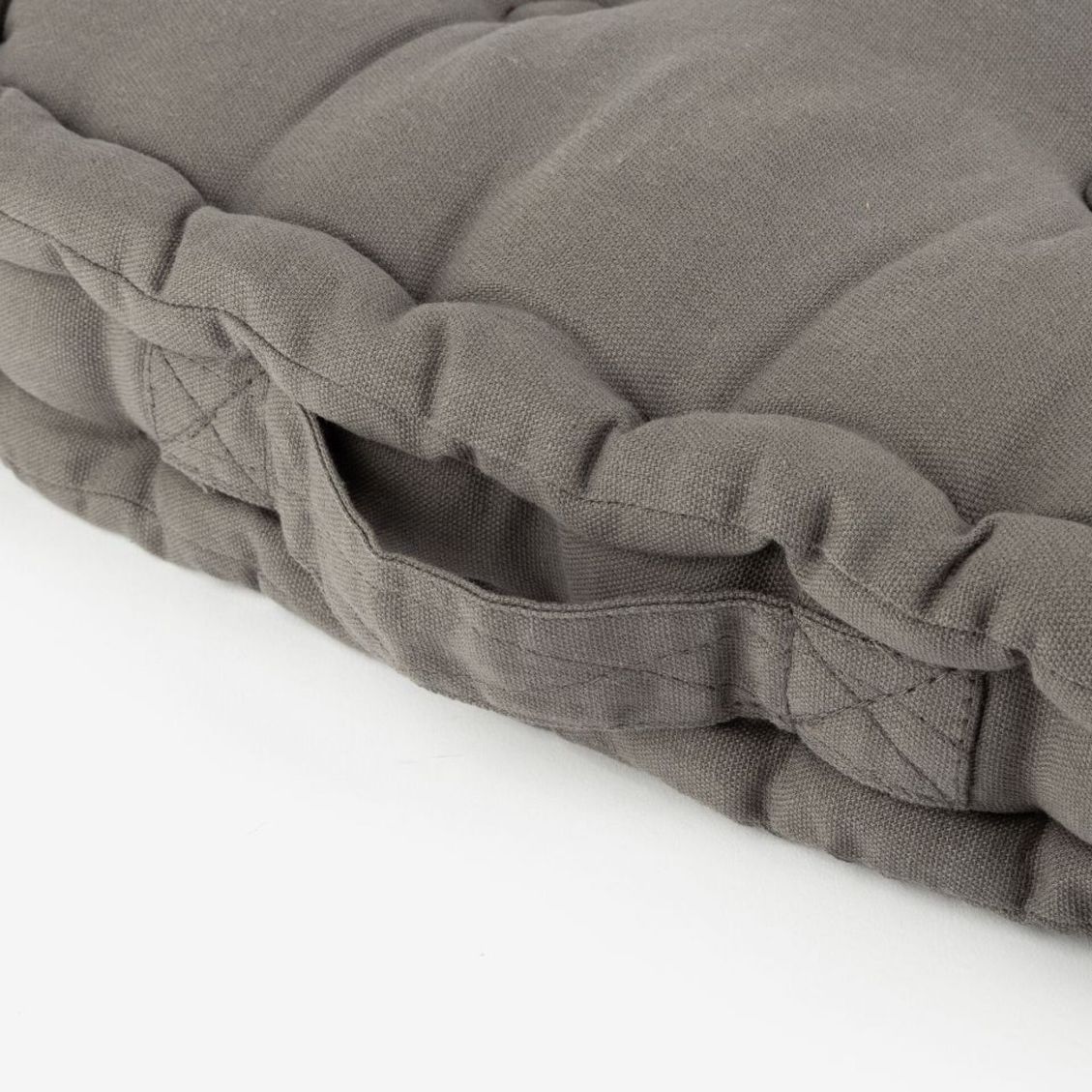 Coj&iacute;n para silla de algod&oacute;n gris 40x40x8cm