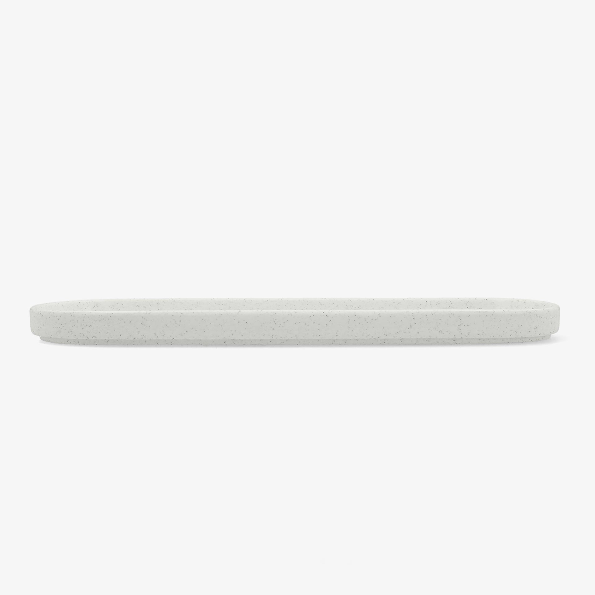 Bandeja moteada de cer&aacute;mica blanca Orizon 30cm