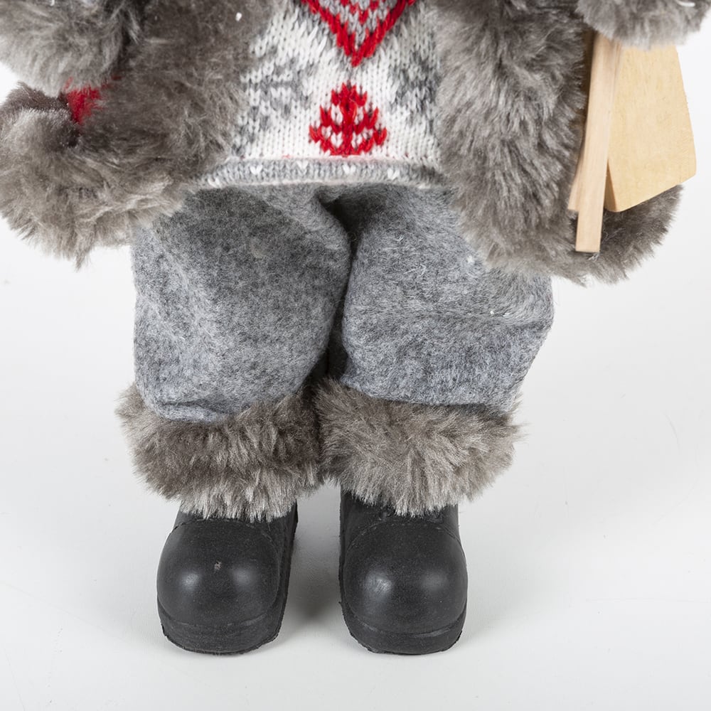 Figura decorativa Santa Claus rojo Esquís 30cm