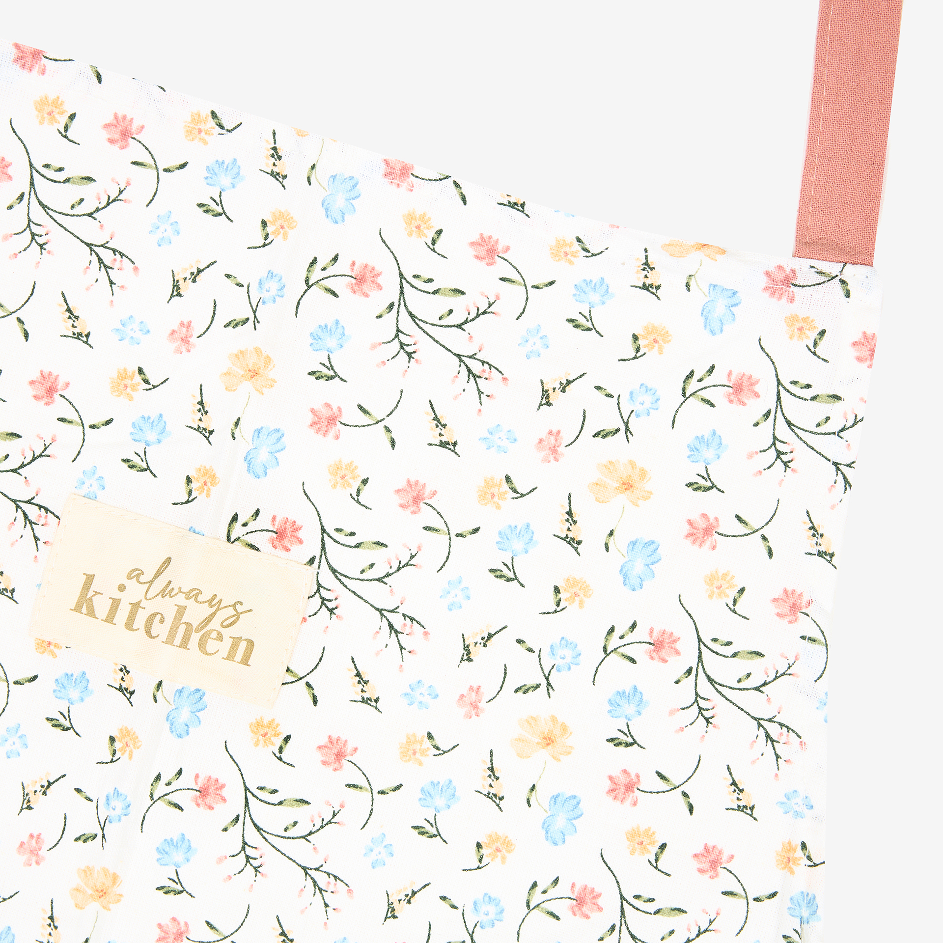 Delantal de algod&oacute;n Flores 65x80cm