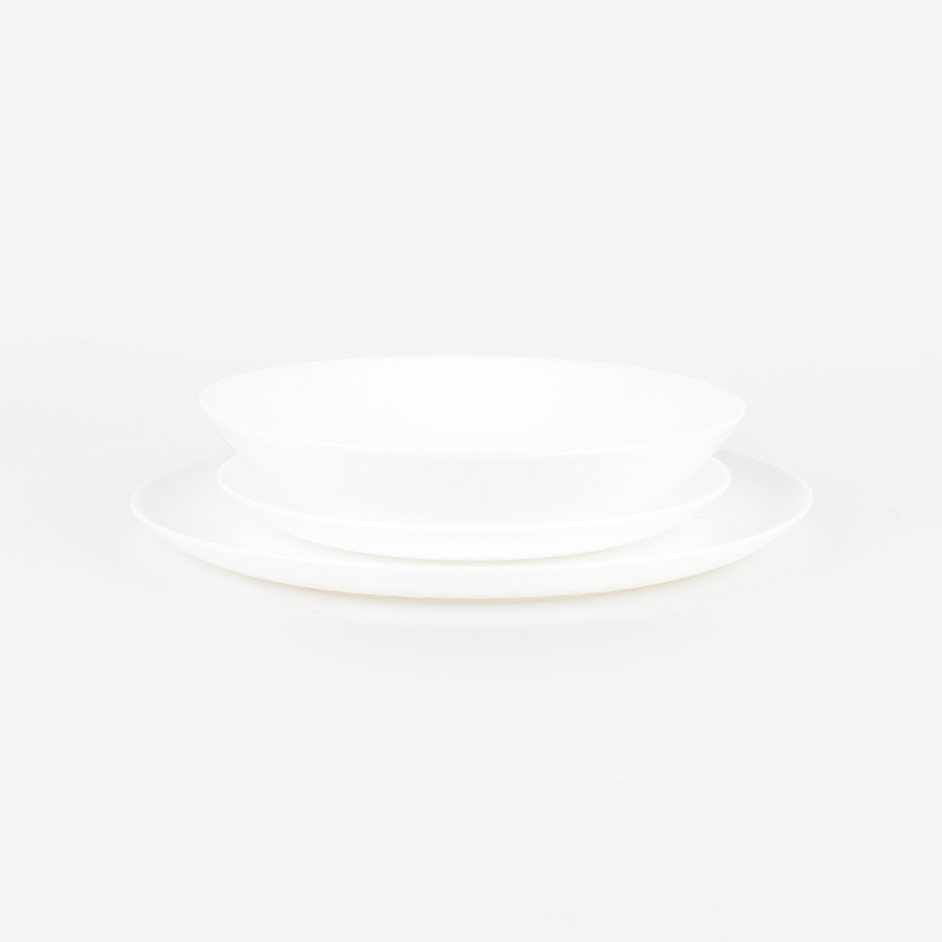 Vajilla de porcelana de 18 piezas blanca de arcopal Yelen