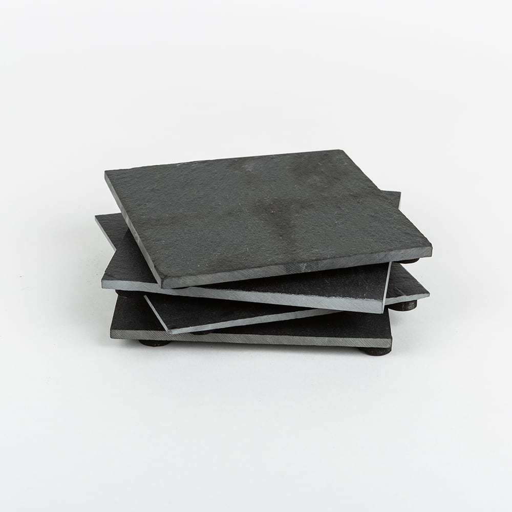 Set de 4 posavasos de pizarra en varios modelos