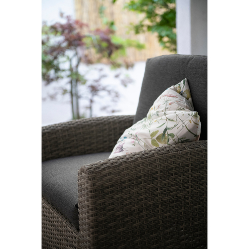 Conjunto de sofás de jardín de 4 piezas de ratán gris 128x76x66cm