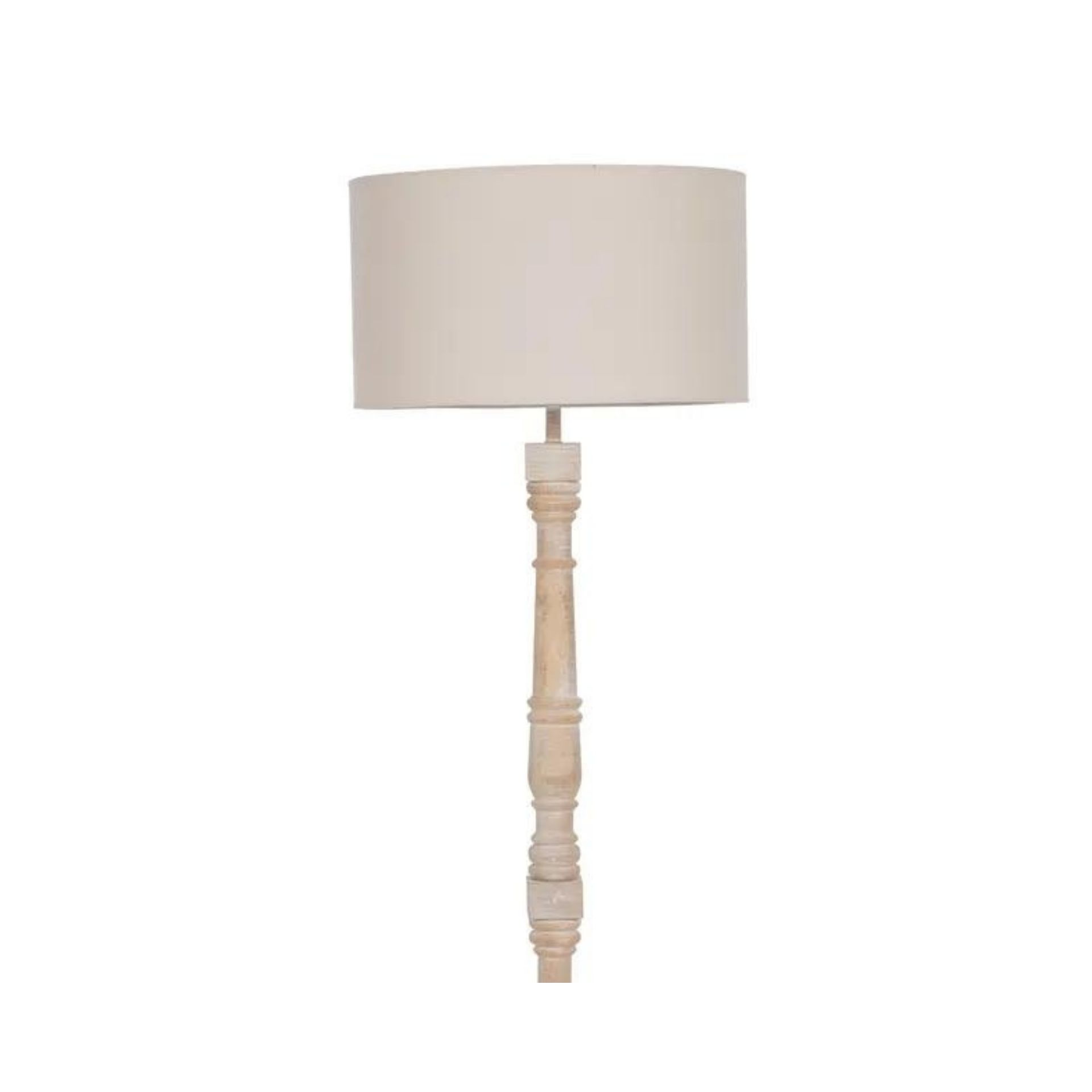 L&aacute;mpara de pie de madera de roble 48x48x154cm