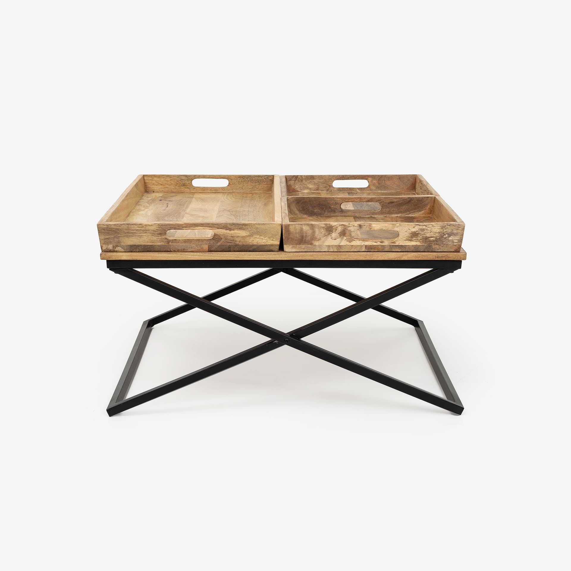 Mesa de centro en madera de mango Mil&aacute;n 80x80cm