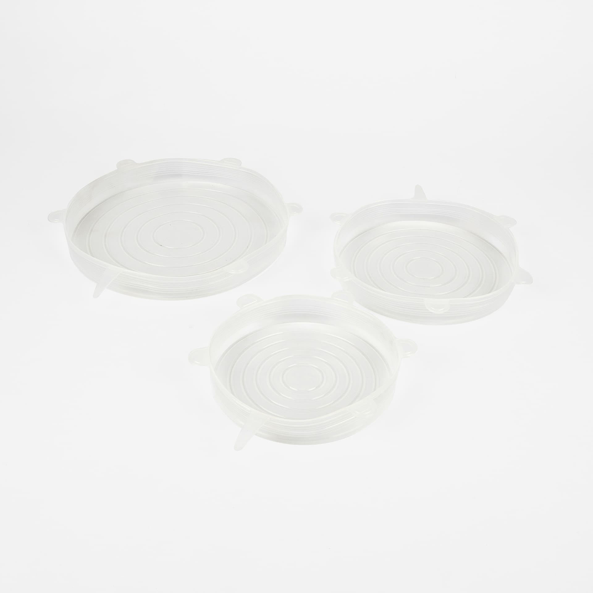 Juego de 3 tapas de silicona 6,5 - 14,5 - 20,5cm