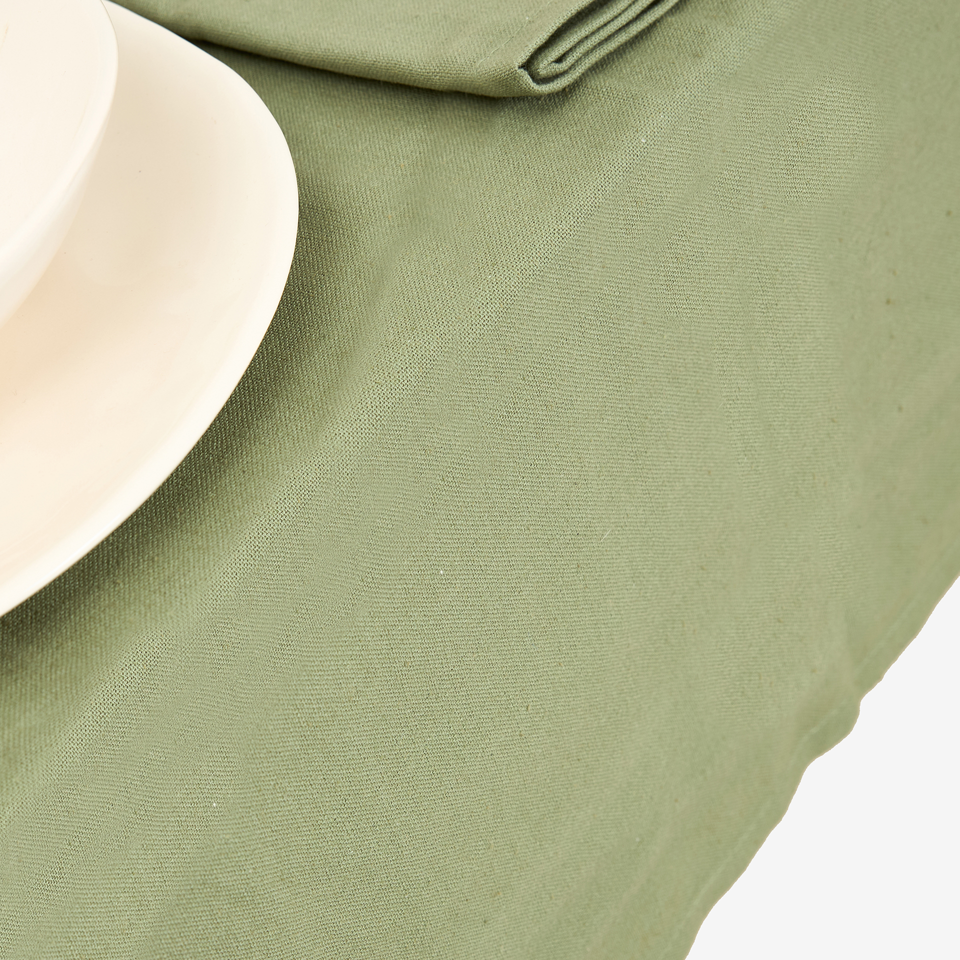 Mantel de algod&oacute;n verde Forest 140x140cm