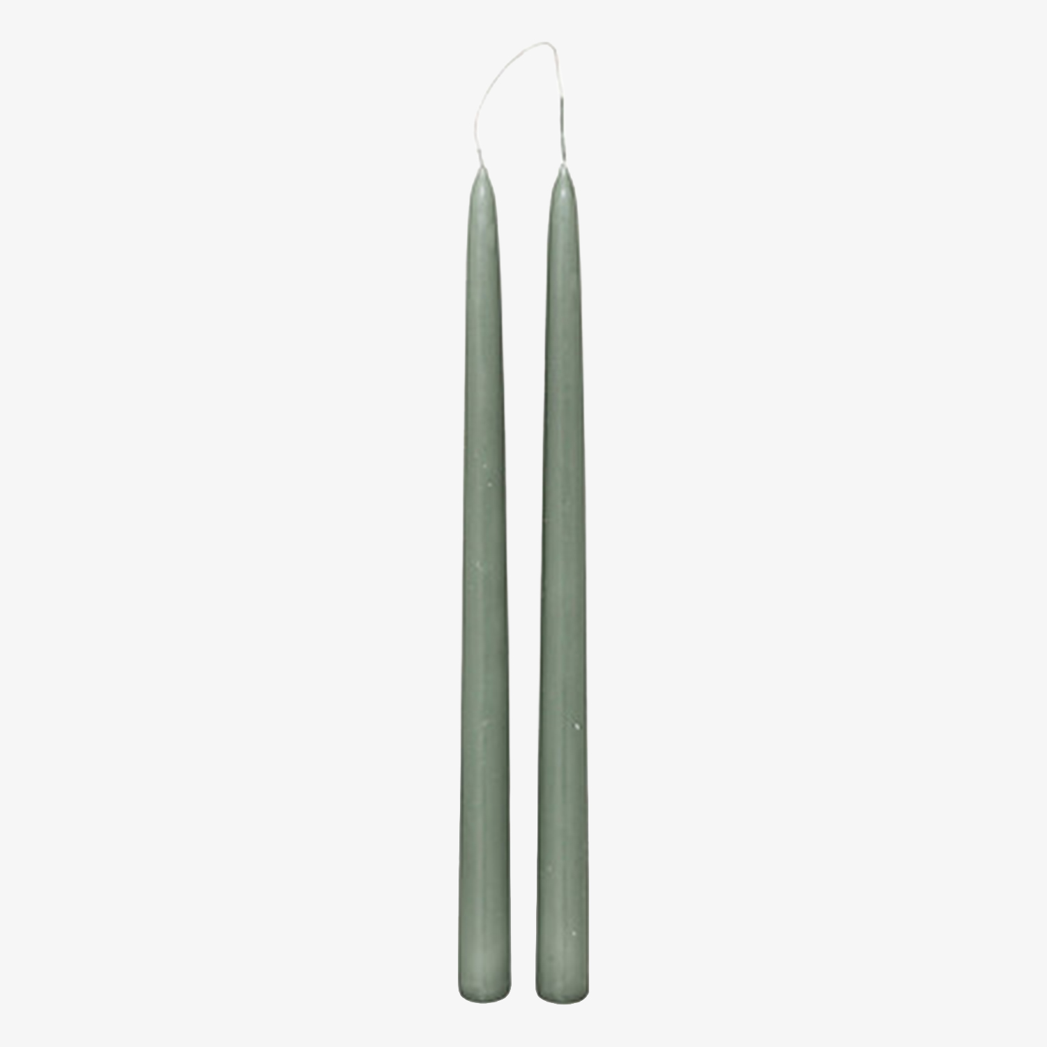 Set de 2 velas cancelabro verdes 30cm