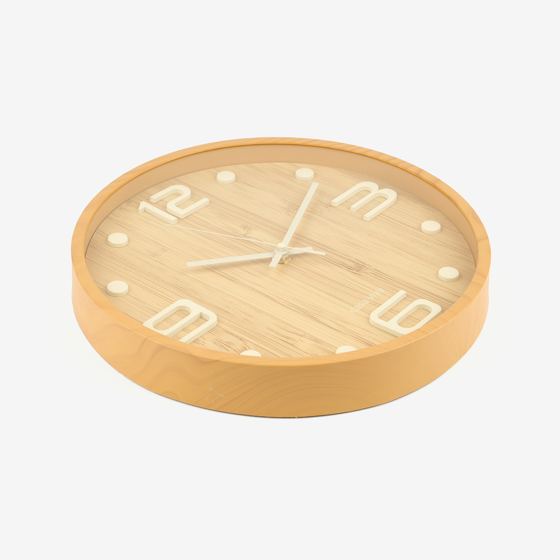 Reloj de pared efecto madera Ø30cm