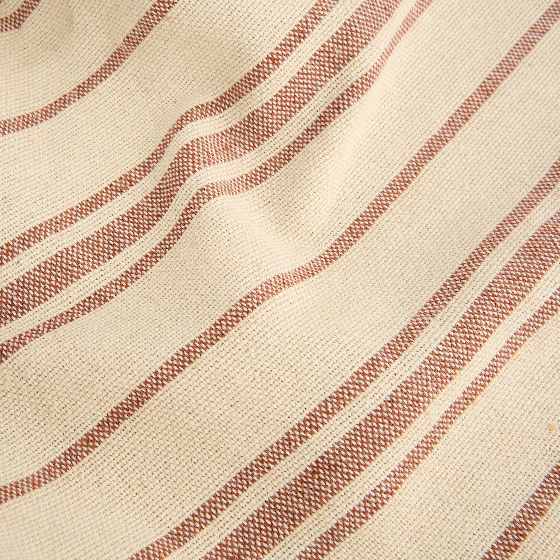 Plaid de rayas beige y teja Niza 125x150cm