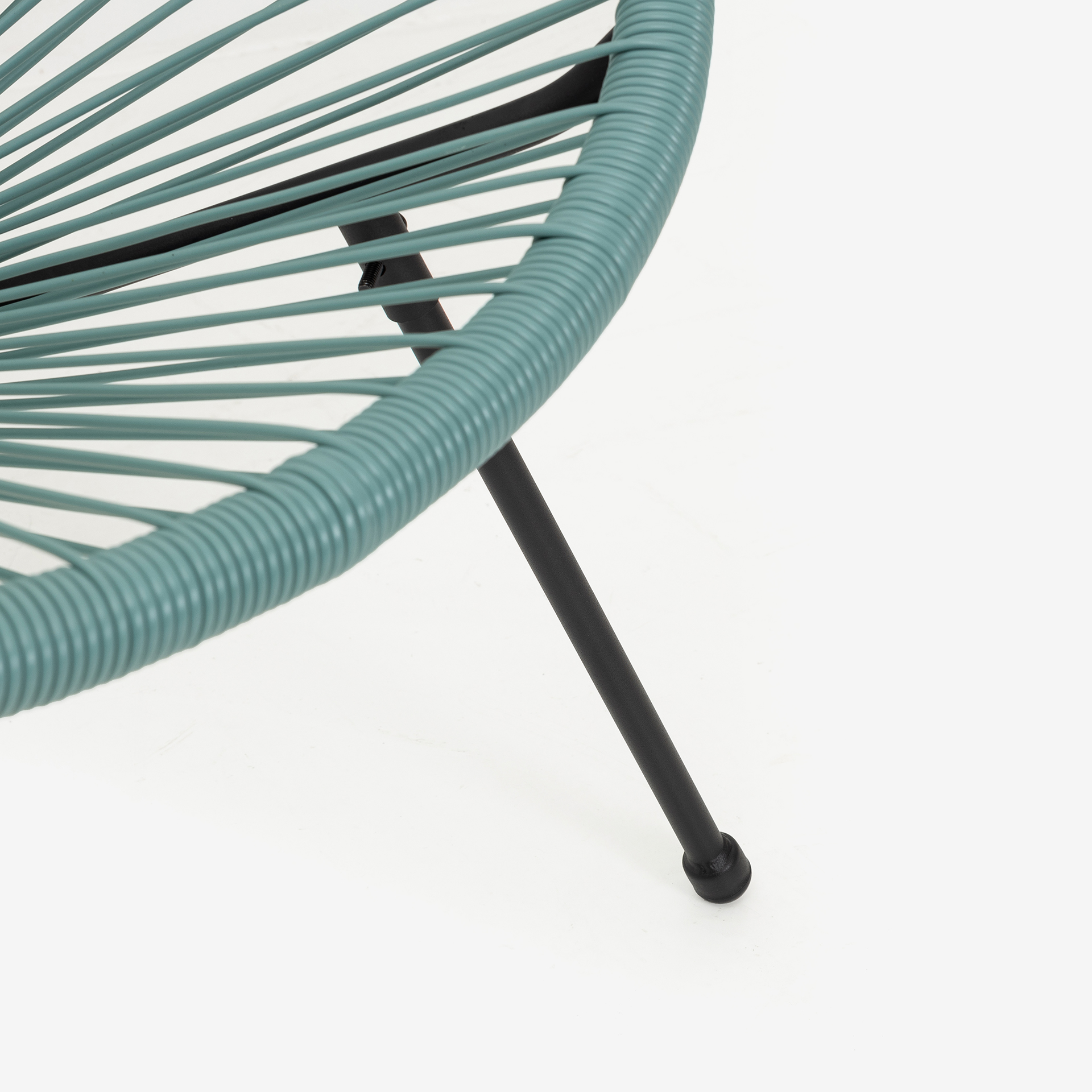 Silla de jardín de ratán sintético verde agua Acapulco 72x90x83cm