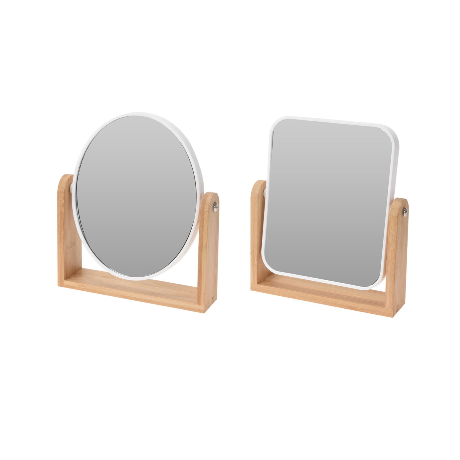 Espejo de baño de bambú