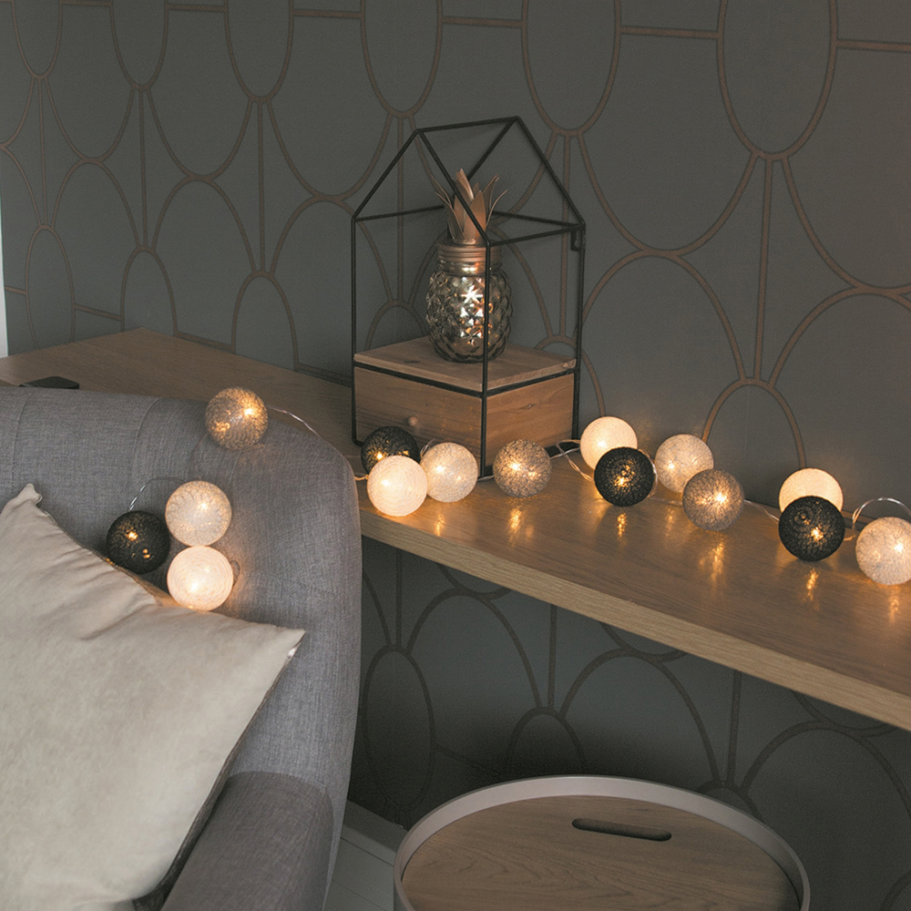 Guirnalda 10 LEDS gris