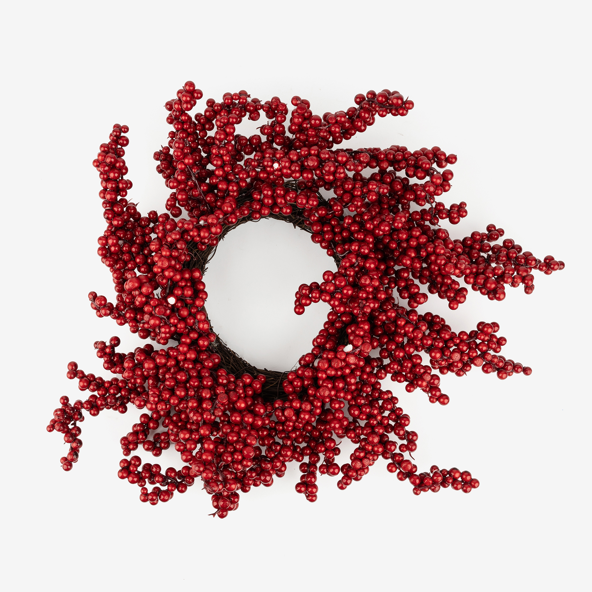 Corona decorativa de bayas rojas &Oslash;41cm