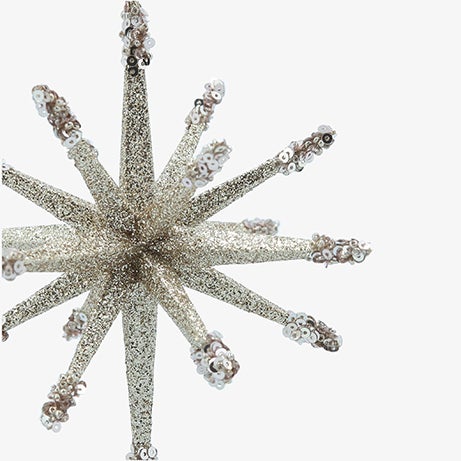 Decoraci&oacute;n de &aacute;rbol de Navidad de estrella dorada 14cm