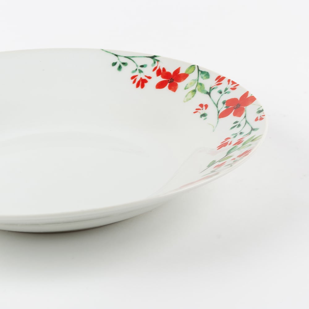 Vajilla 18 piezas porcelana flores