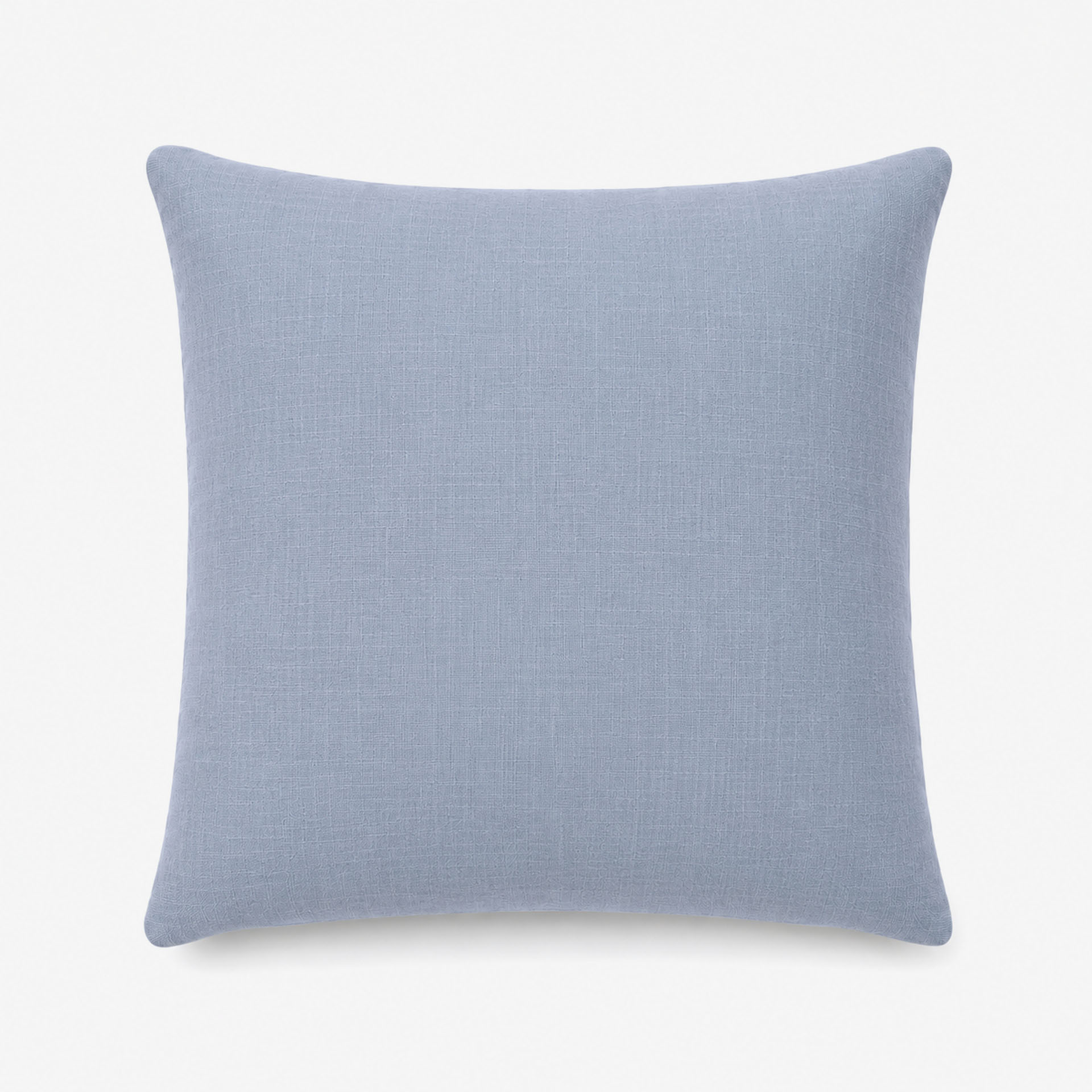 Funda de coj&iacute;n azul de poli&eacute;ster y lino Bruma 45x45cm