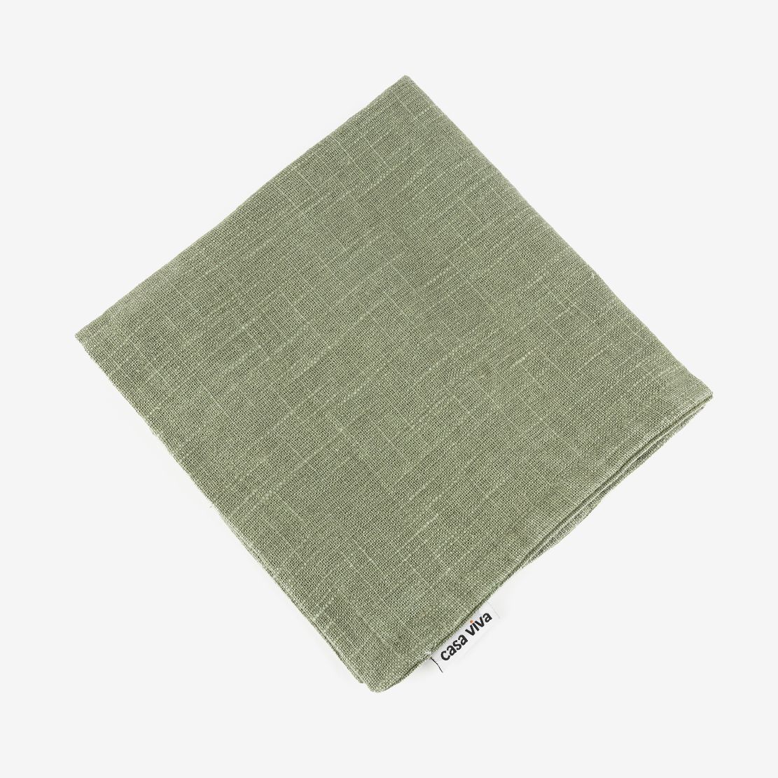 Funda de cojín de algodón verde Frida 45x45cm