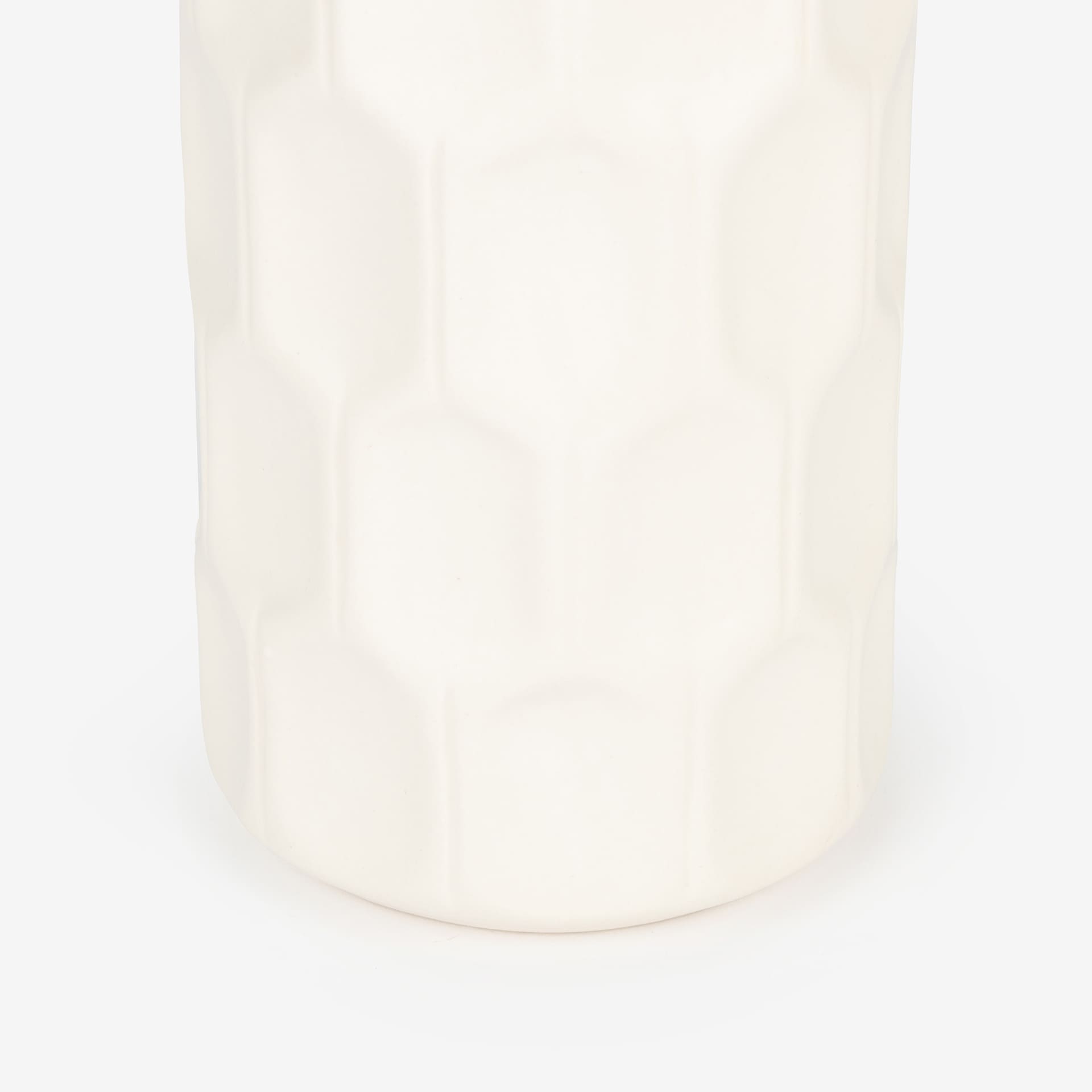 Jarrón de gres blanco Simón Ø9x31cm