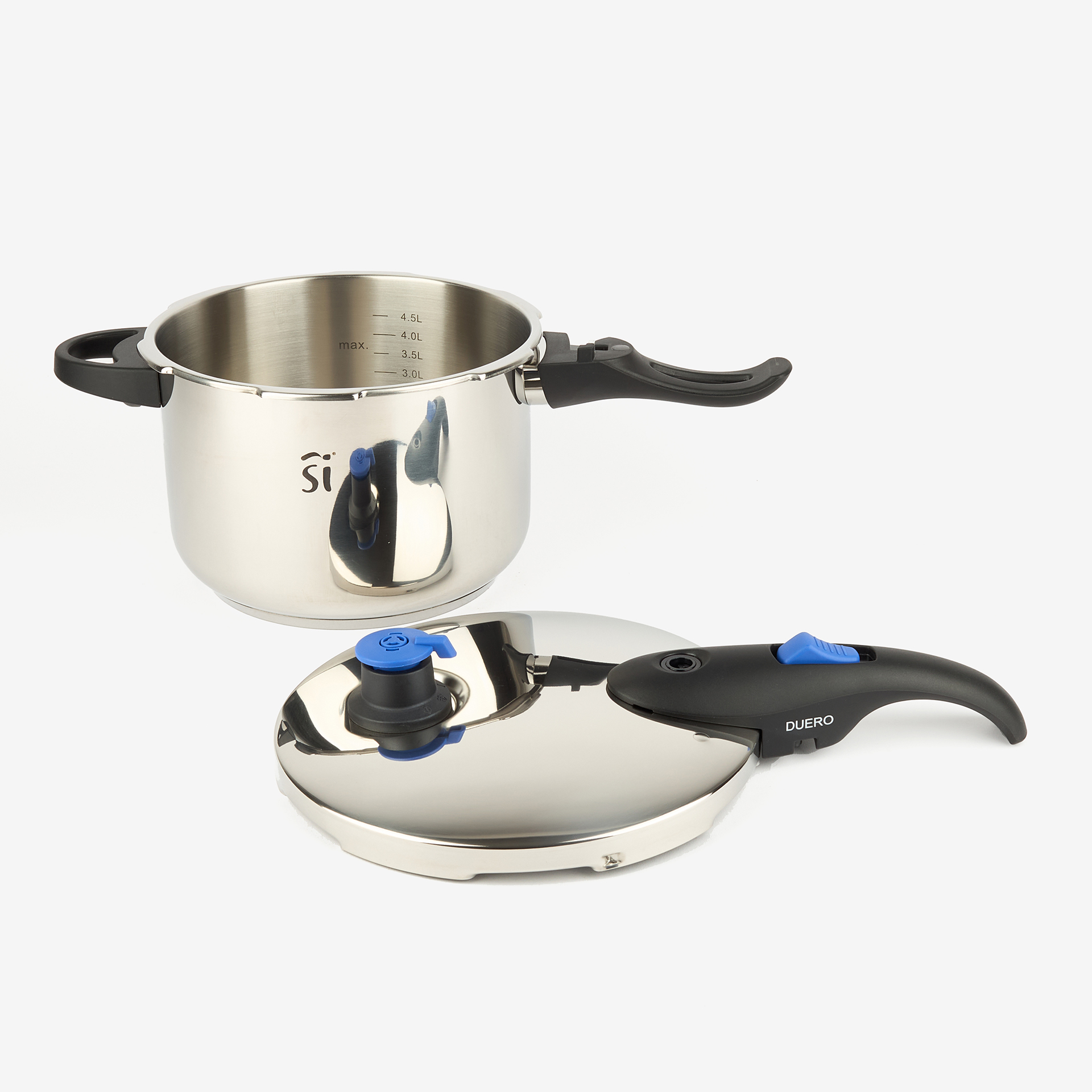 Olla a presi&oacute;n de acero inoxidable apta para inducci&oacute;n Duero &Oslash;22cm - 5,5L  - Bergner