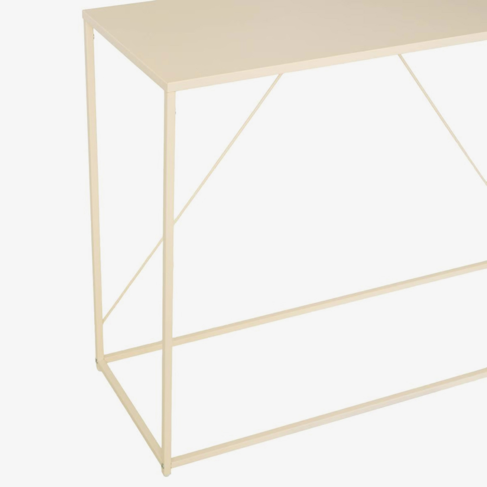 Consola beige de metal Ceyra 120cm