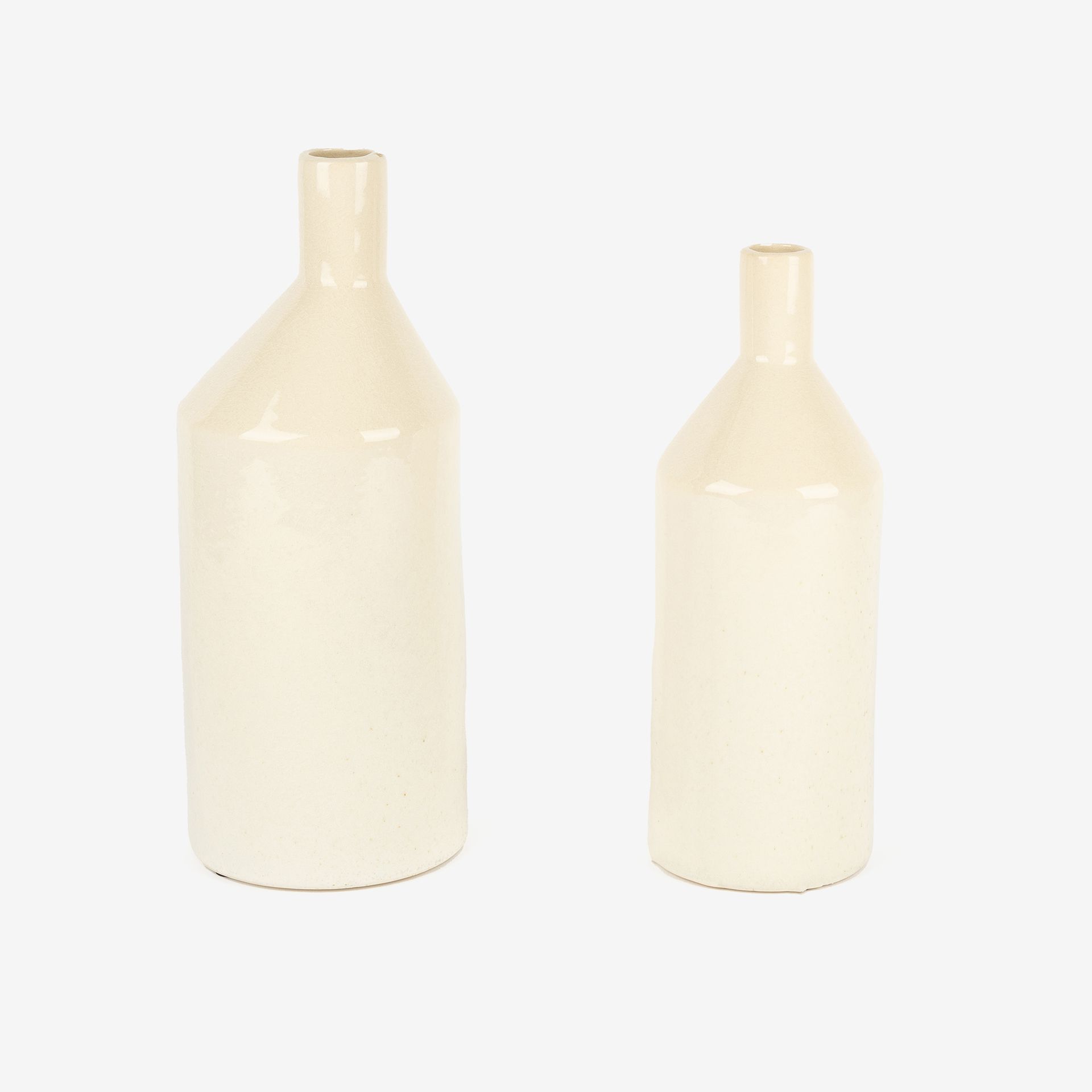 Jarr&oacute;n blanco de cer&aacute;mica Bottle 30cm