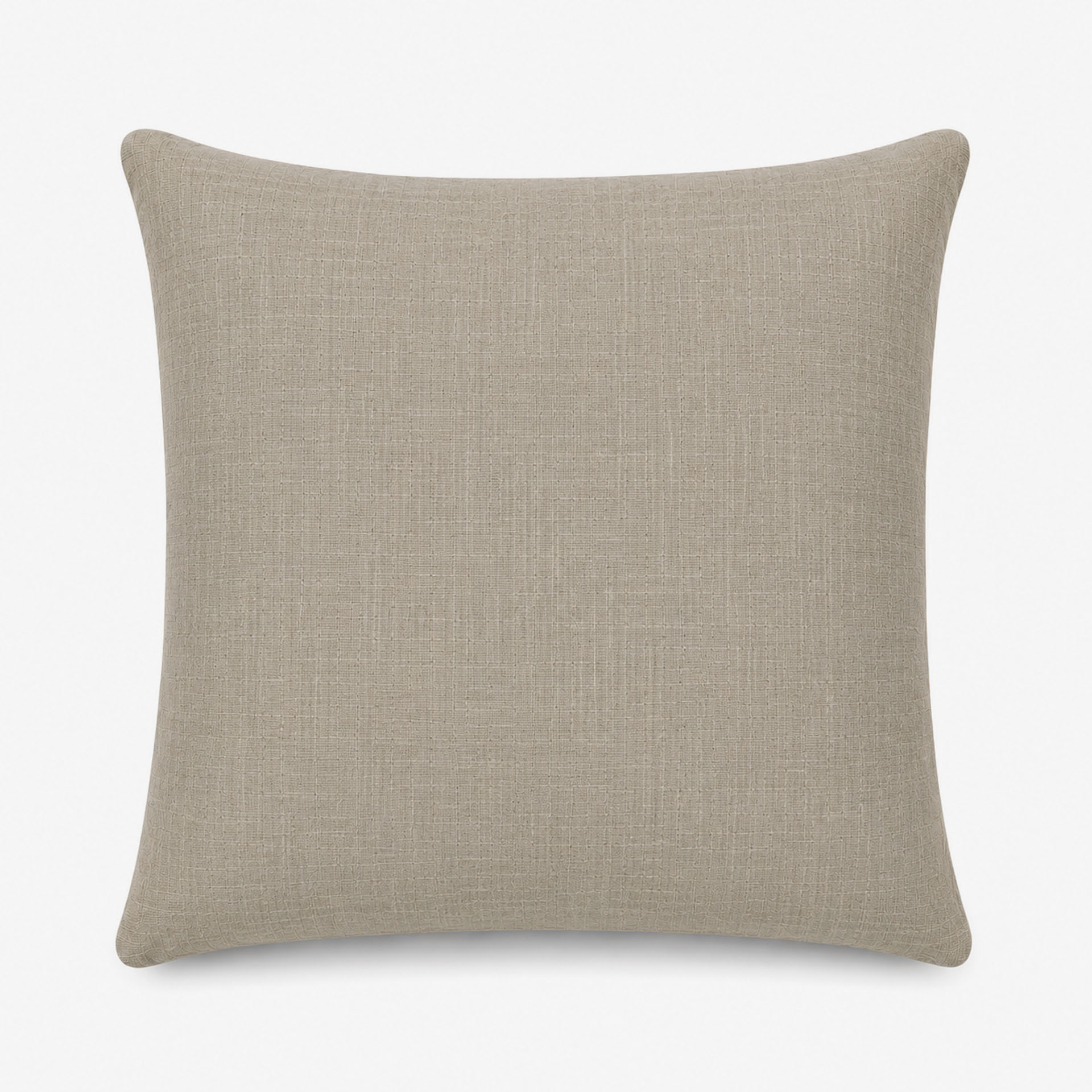 Funda de coj&iacute;n beige de poli&eacute;ster y lino Bruma 45x45cm