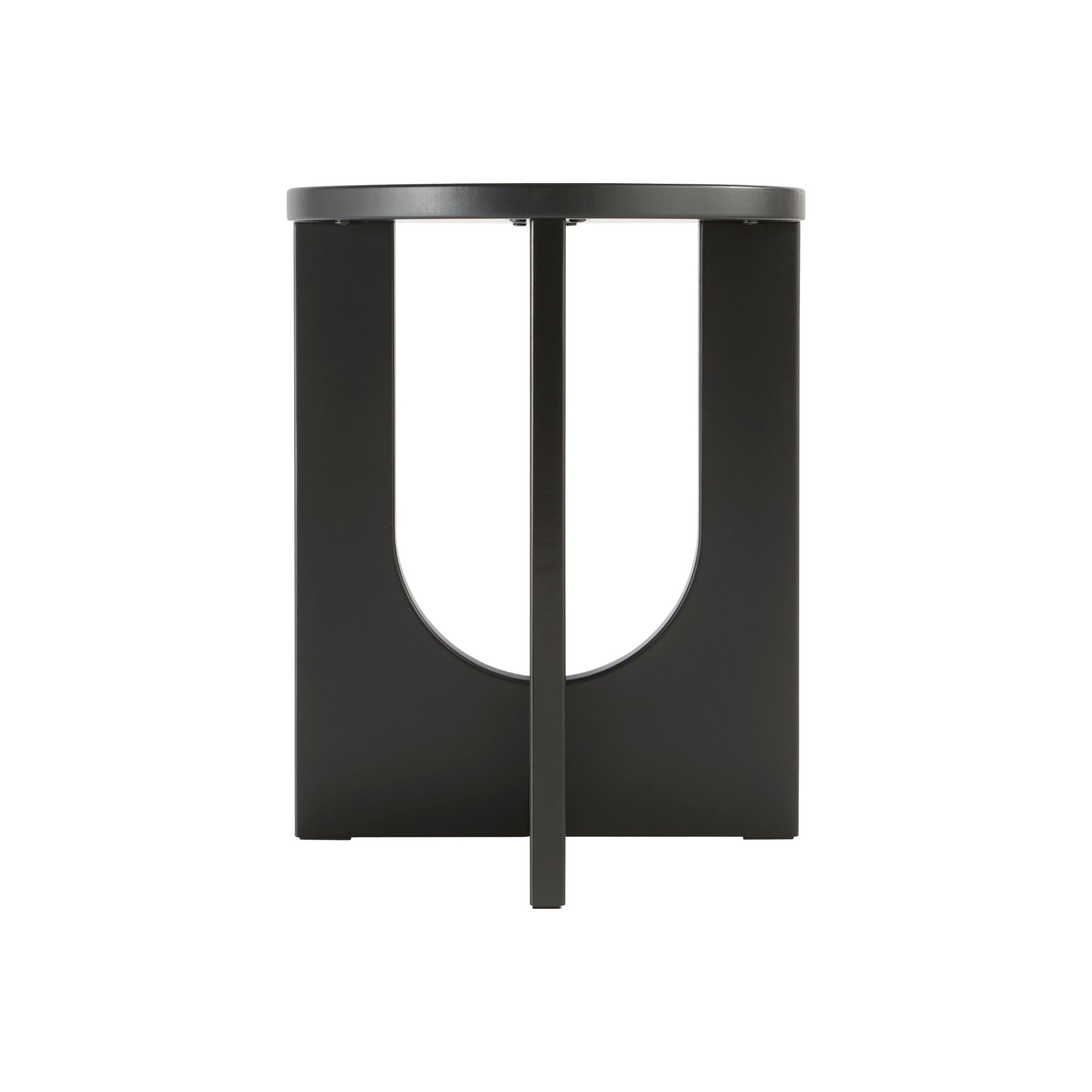 Mesa auxiliar de madera DM negra Camelia &Oslash;40x51cm