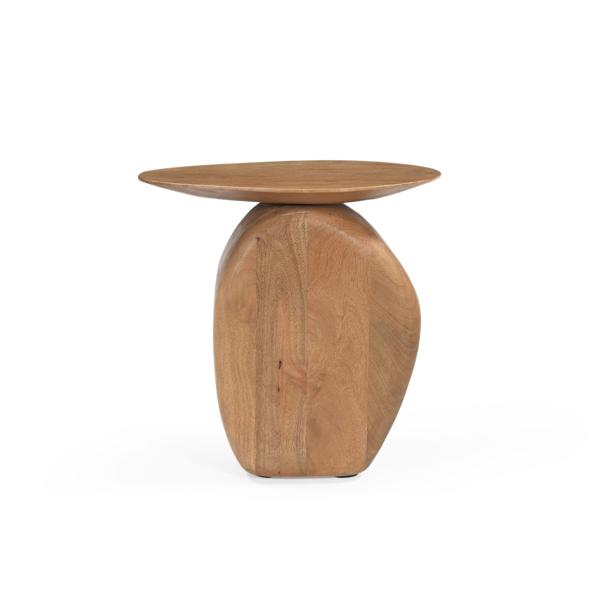 Mesa auxiliar de madera de mango clara Dublin 45x35x55cm Clau&Chloe