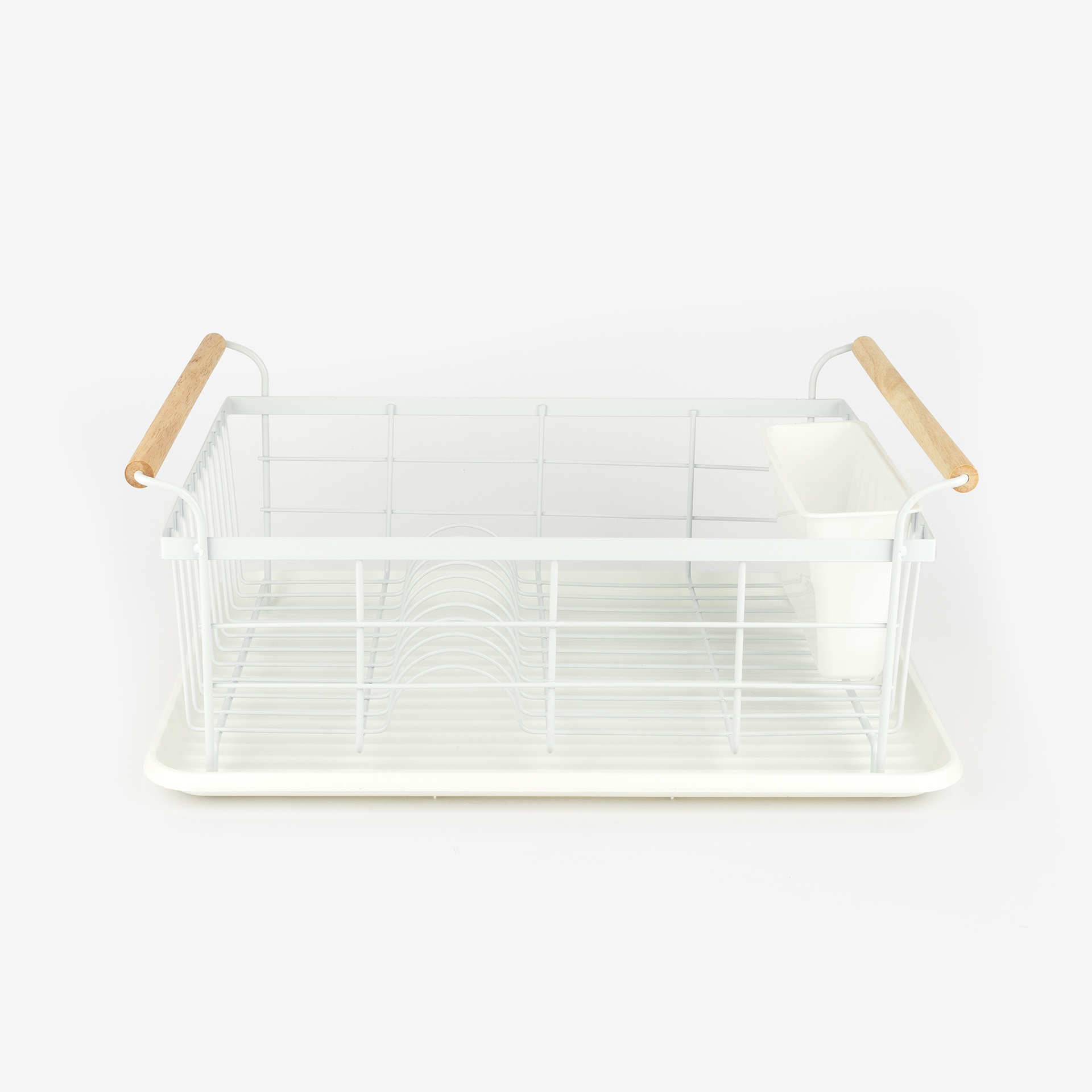 Escurreplatos de acero blanco 43x32x19cm