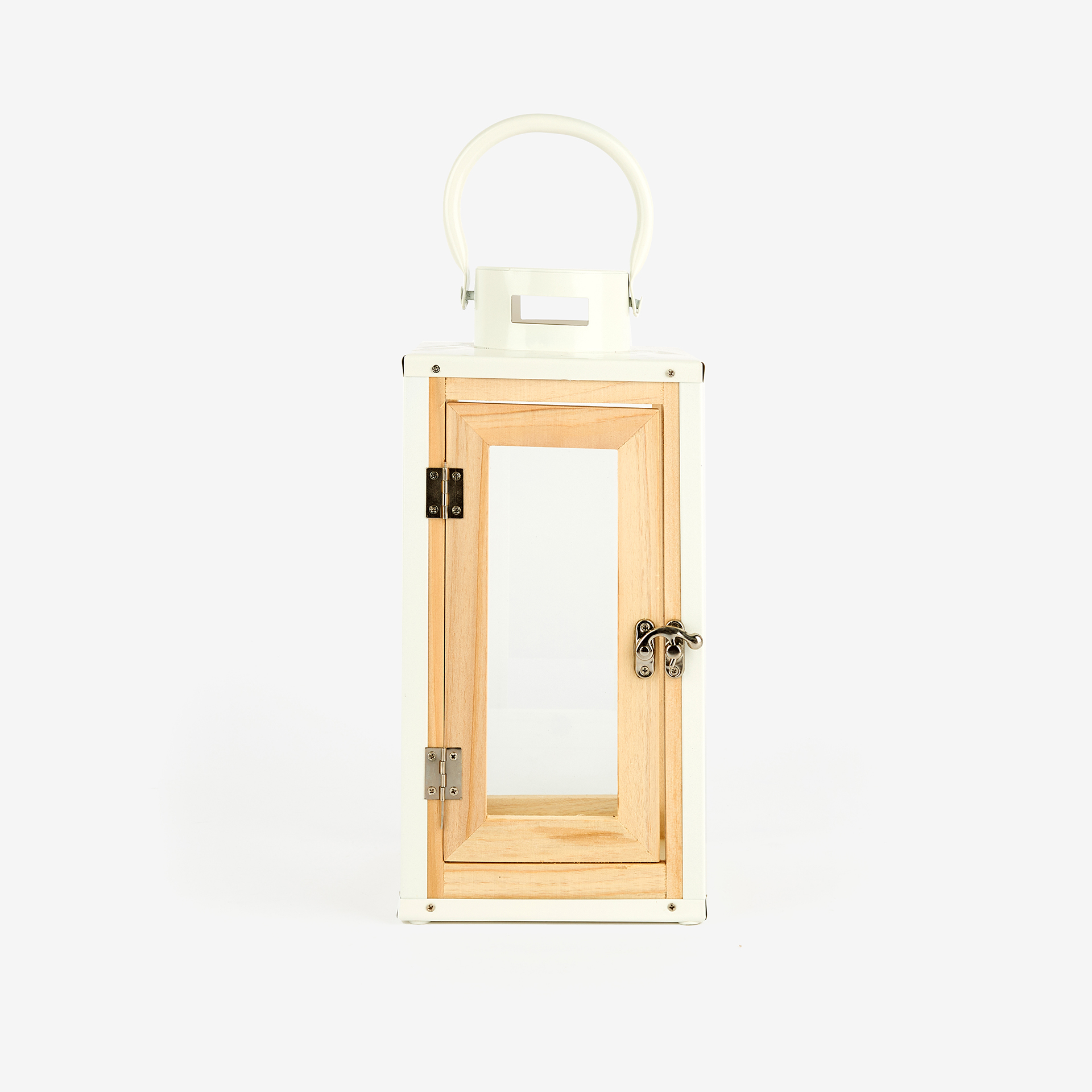 Farol de metal y madera Fener 15x15x31cm