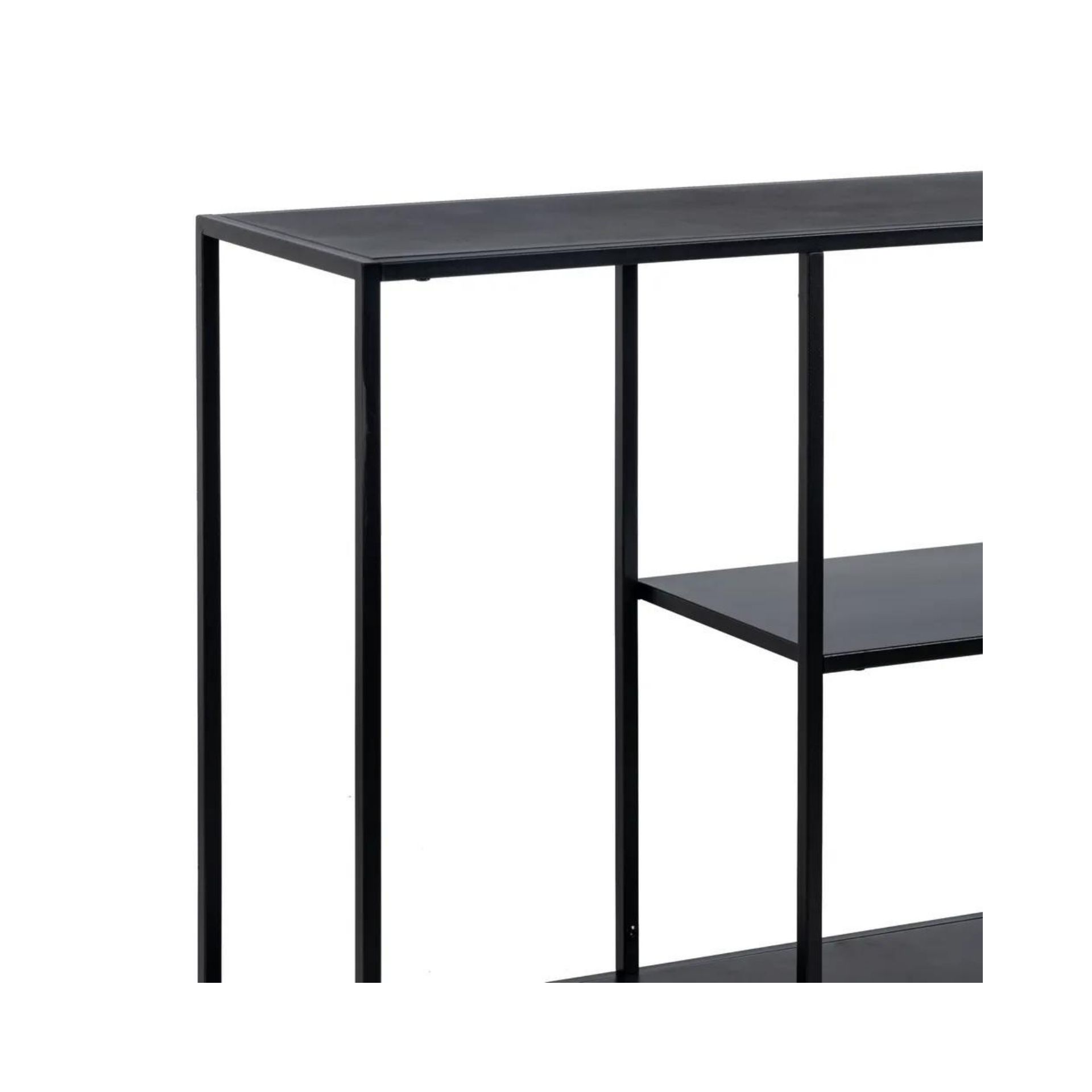 Consola de acero negro acero Calista 120,50x30x81,30cm