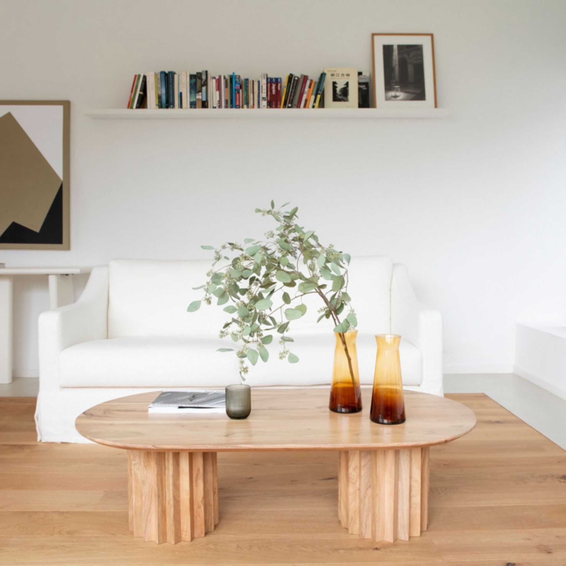 Mesa de centro de madera de acacia Mumbai 120x63x35cm Clau&Chloe