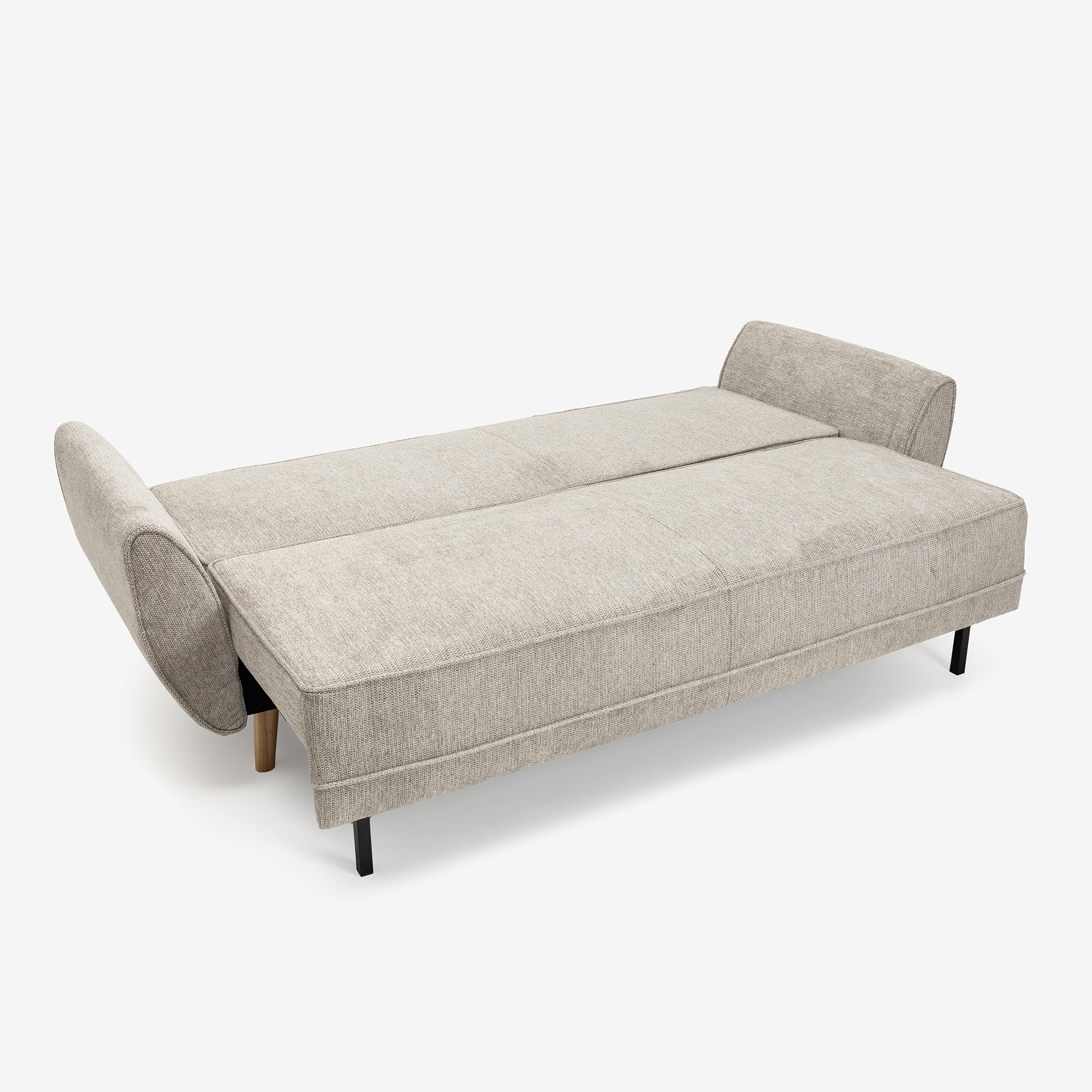 Sofá cama de 3 plazas gris Fules 212x85x85cm