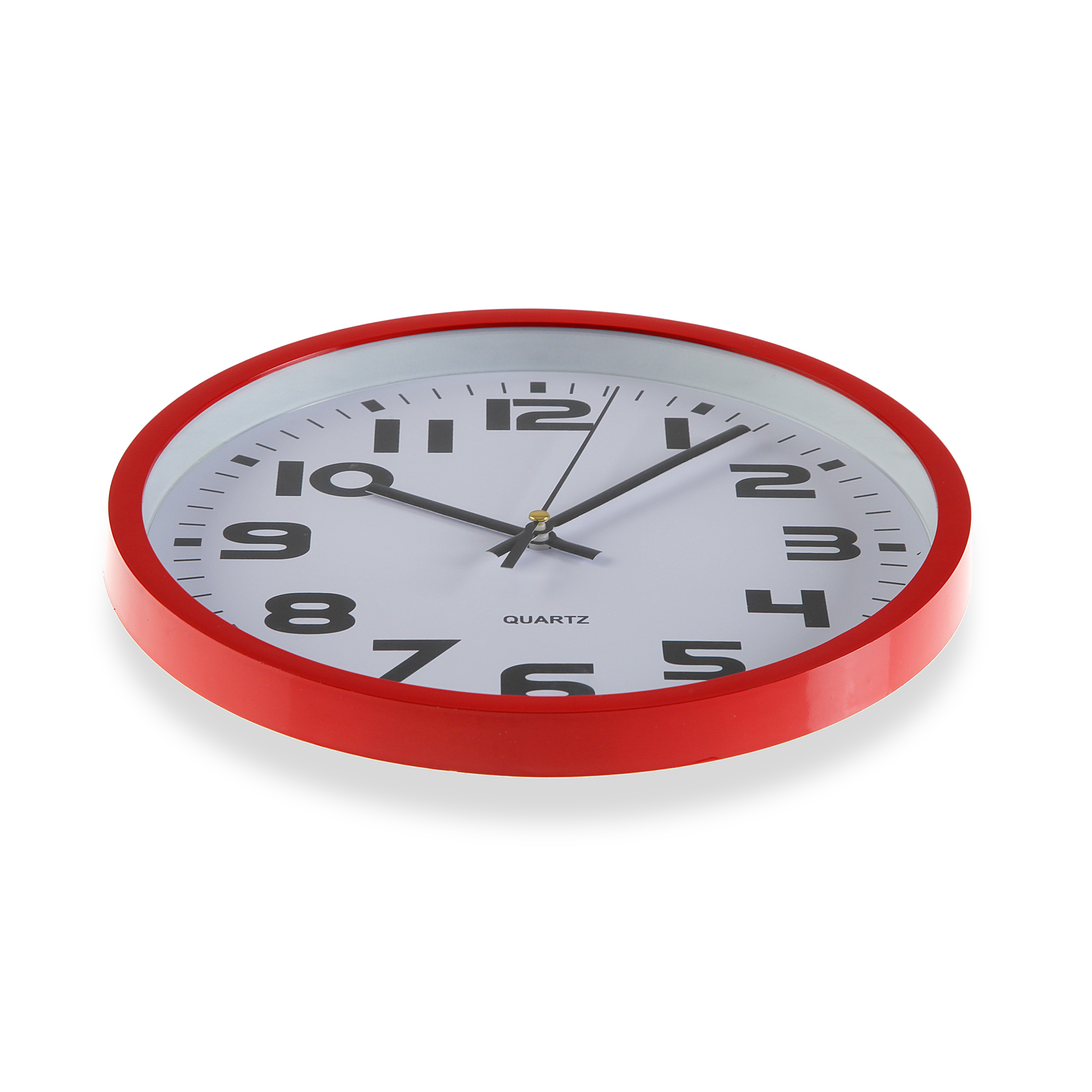 Reloj cocina pl&aacute;stico rojo &Oslash;25