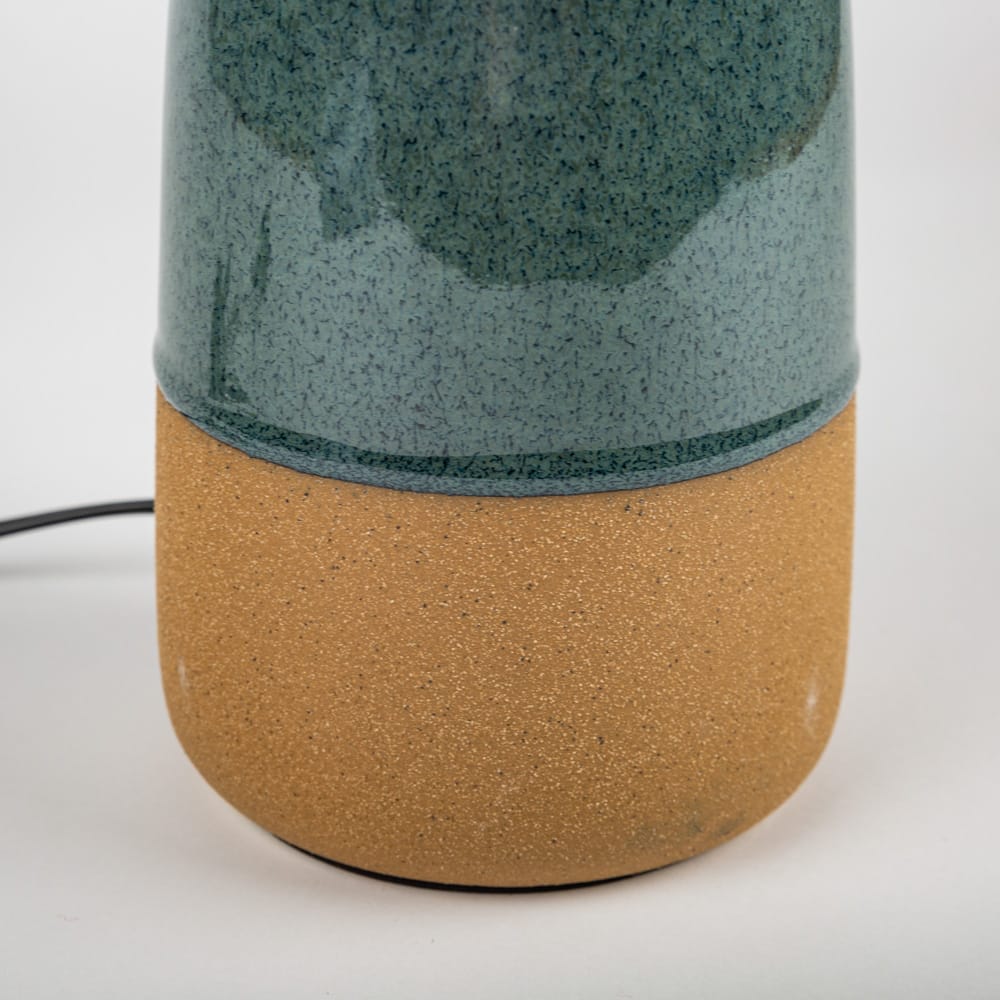 L&aacute;mpara de mesa de cer&aacute;mica azul 43cm