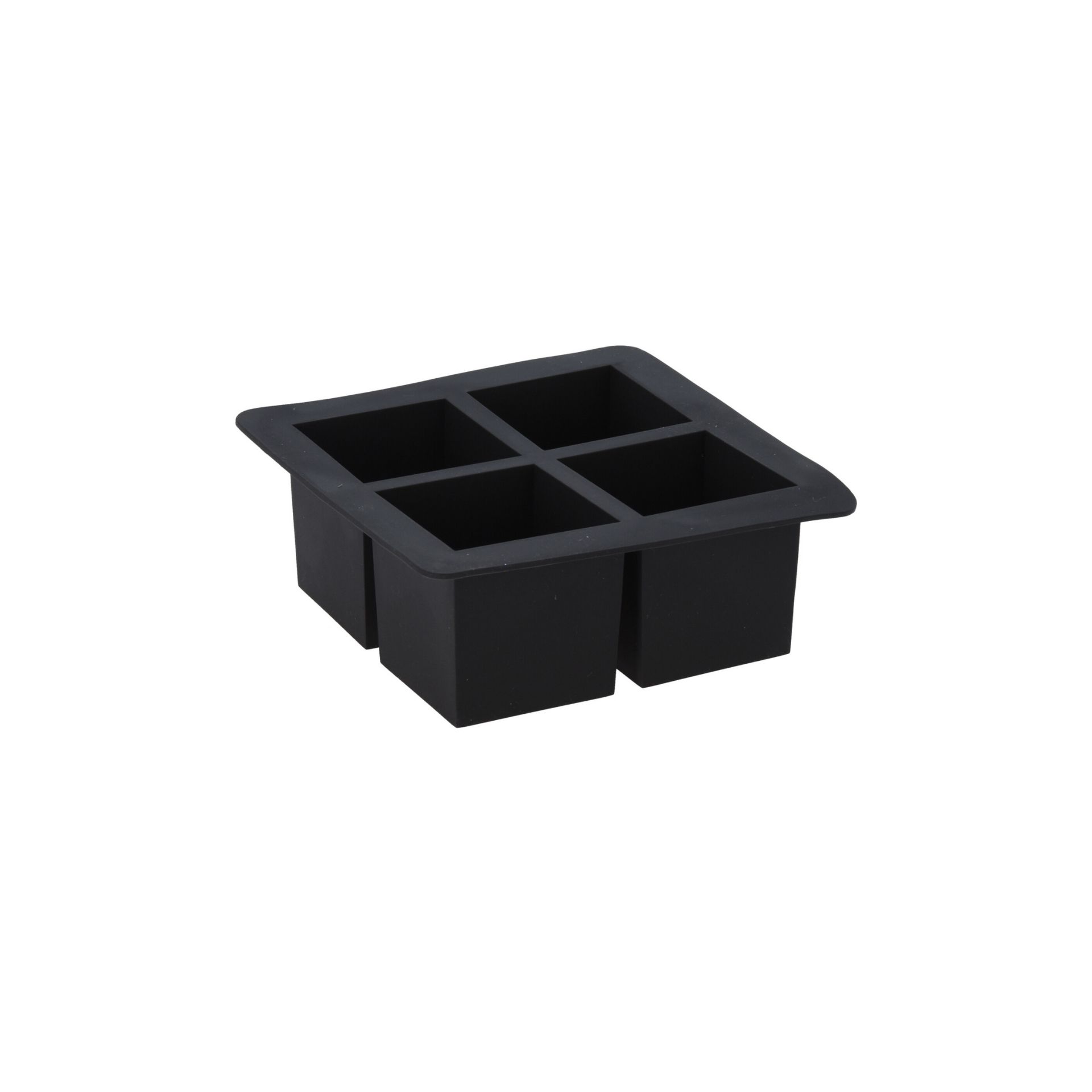 Bandeja para 4 cubitos de silicona negra 16x16x6cm