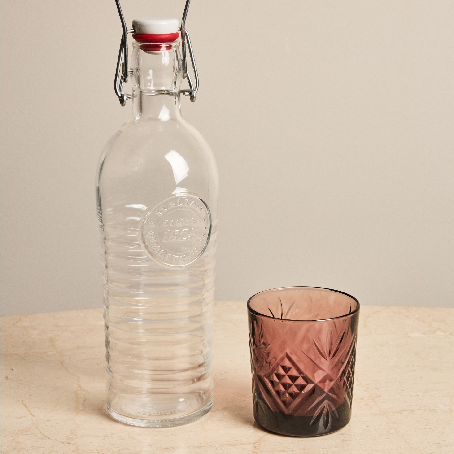 Botella de agua de vidrio Officina 1825 1,2L - Bormioli