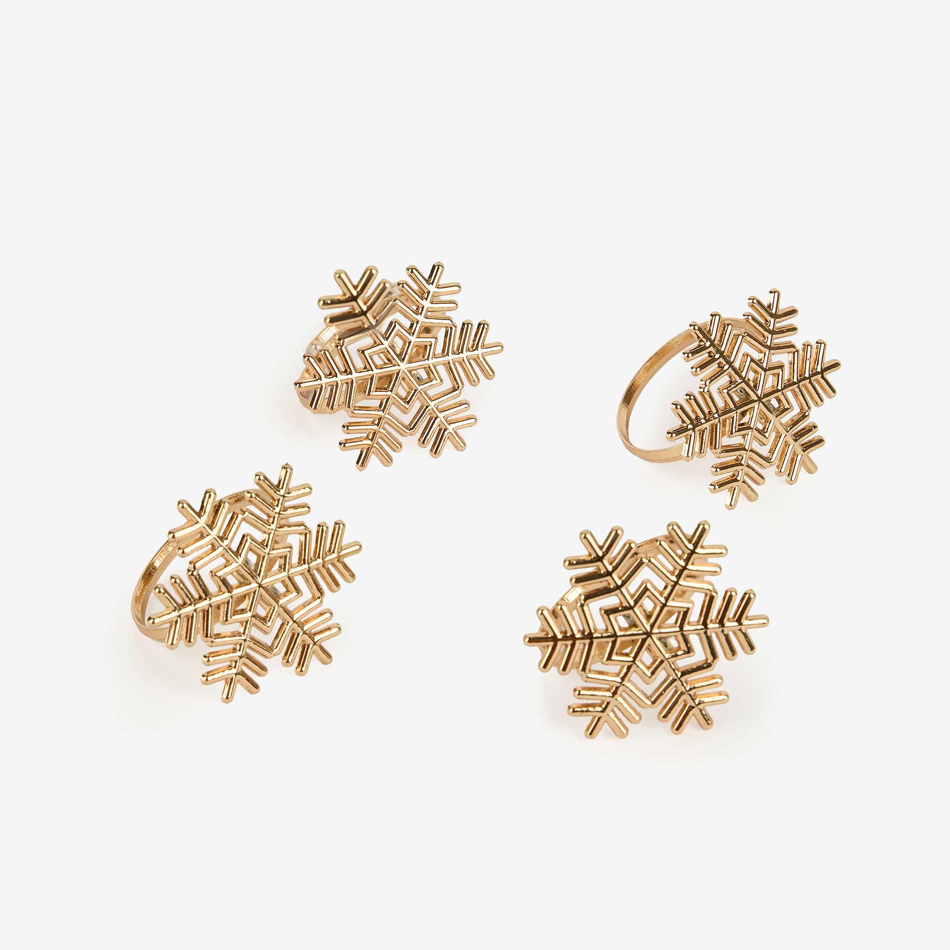 Set de 4 servilleteros dorados en varios modelos