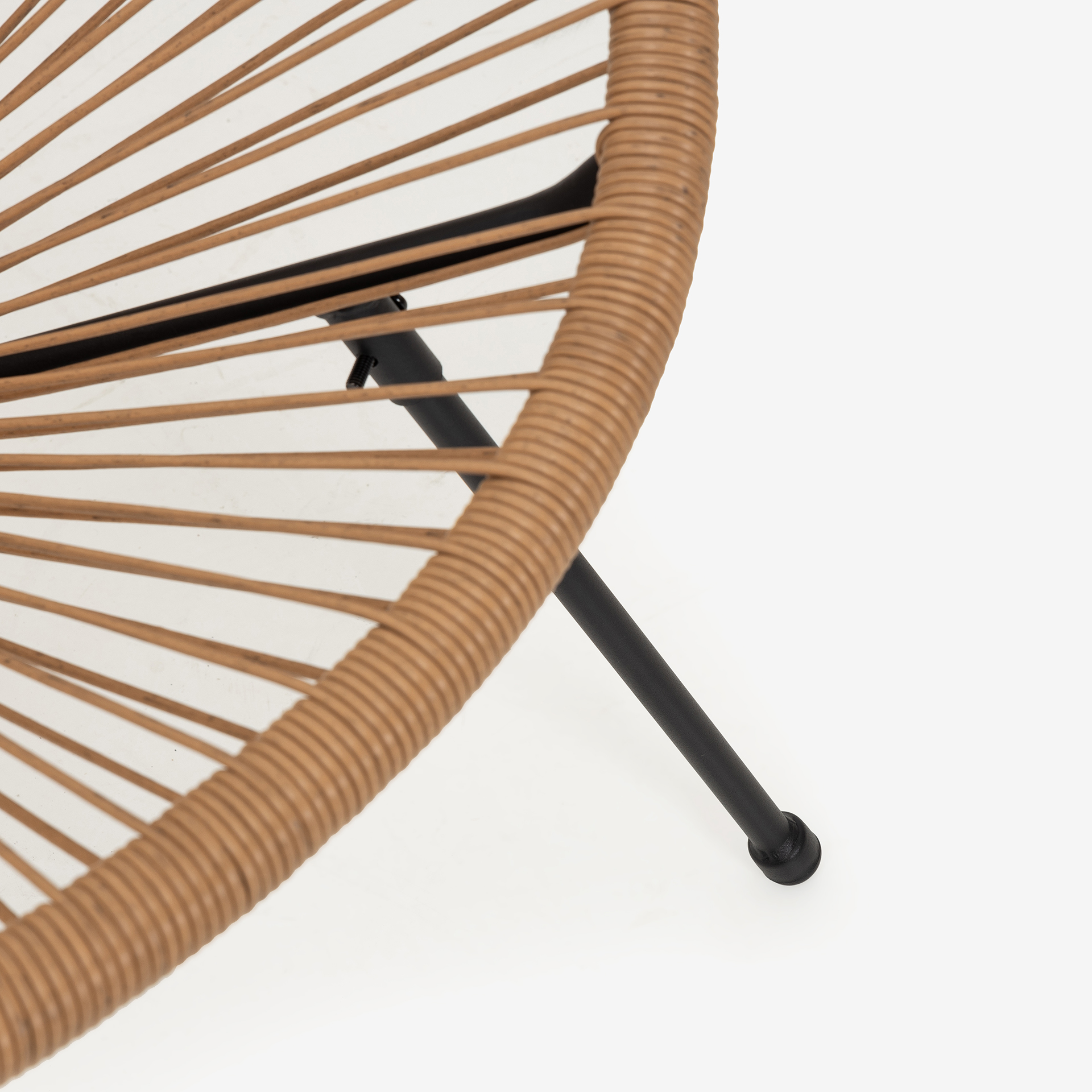 Silla de jardín de ratán sintético marrón Acapulco 72x90x83cm