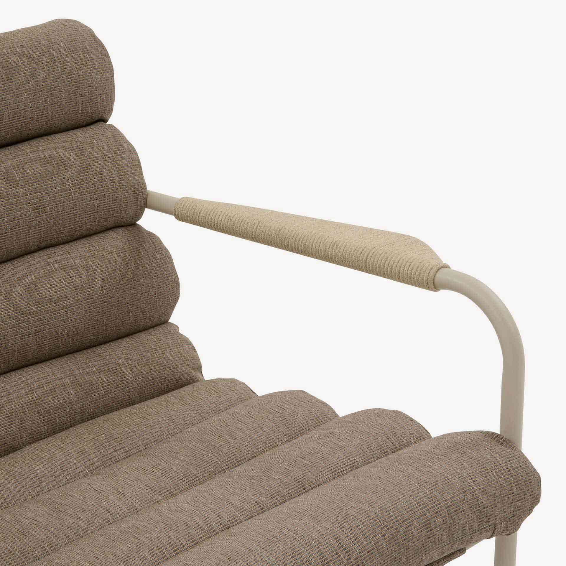 Conjunto de jard&iacute;n para 4 personas de acero crema Solani