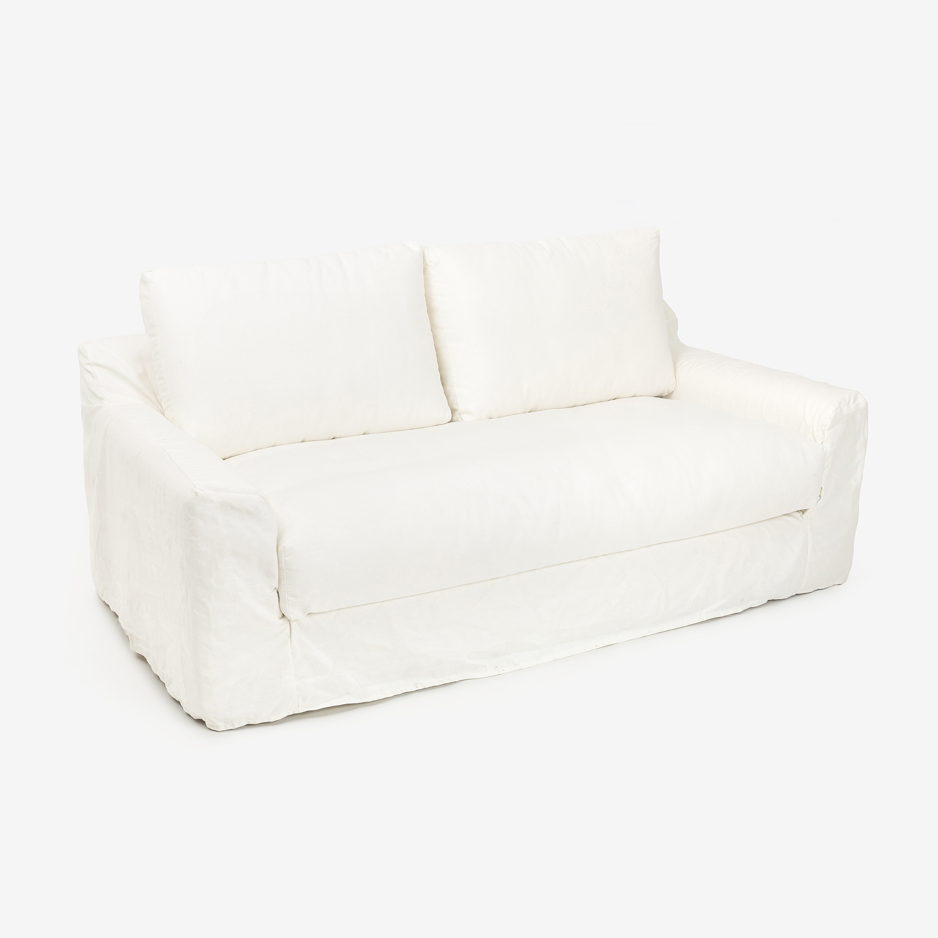 Sofá de 3 plazas de lino blanco Ibi 200x105x100cm Clau&Chloe