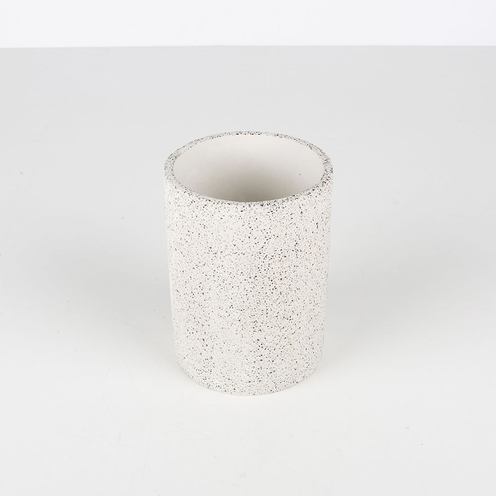 Set de portautensilios efecto piedra &Oslash;10x23cm