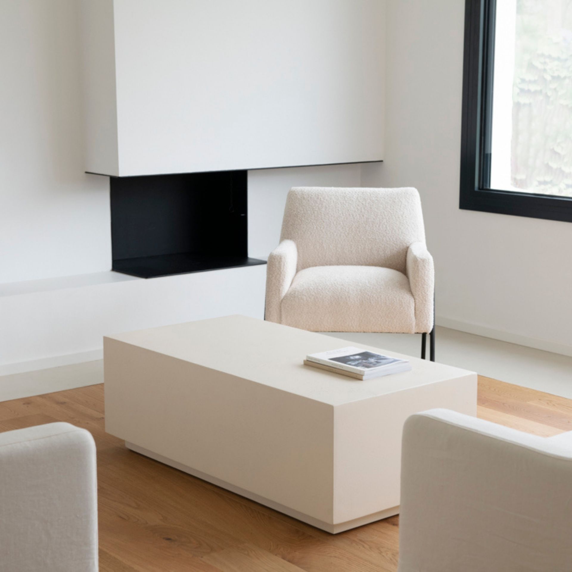 Mesa de centro de microcemento Kurli 120x60x40cm Clau&Chloe