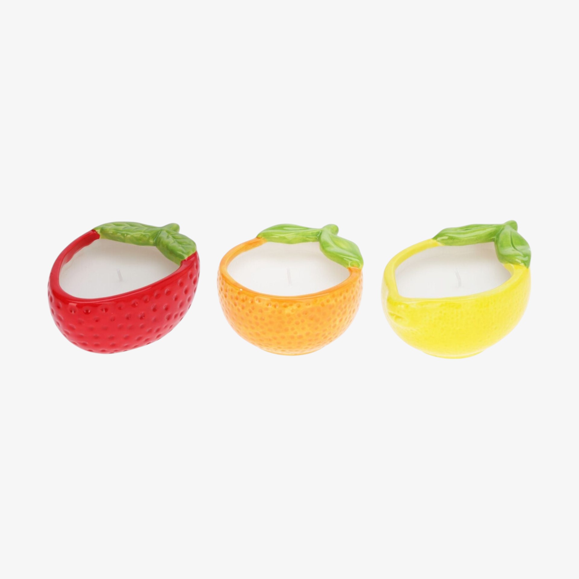 Vela decorativa en tarro Fruta 14x9x6cm