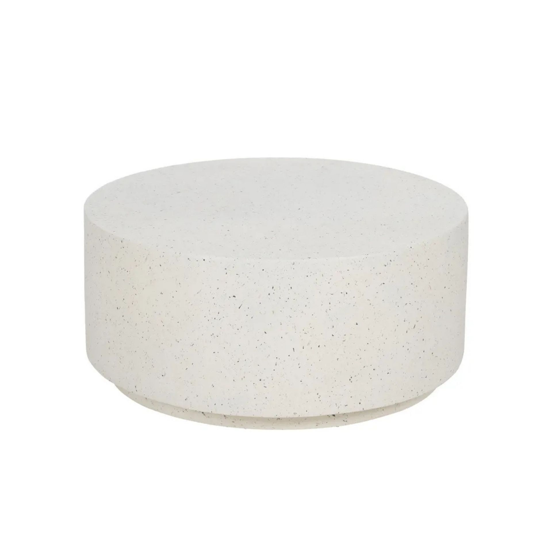 Mesa de centro de fibra de magnesio blanca Milo Ø90x40cm