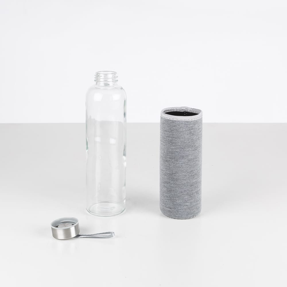 Botella con funda gris de cristal Temel 60cl