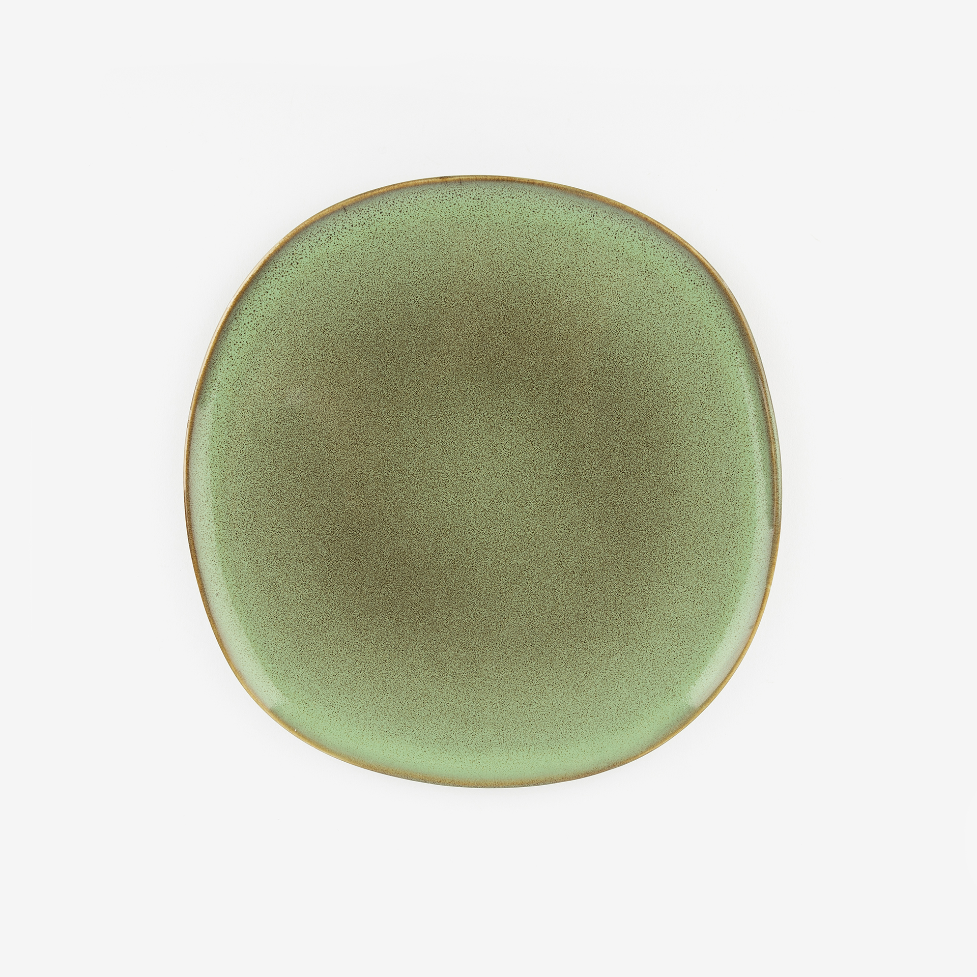 Plato de postre de gres verde Beget &Oslash;20cm