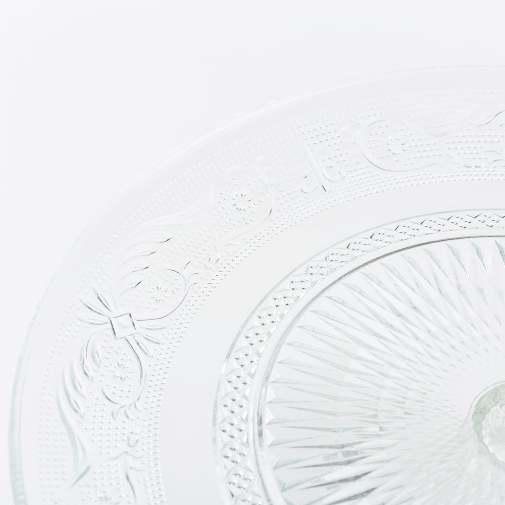 Plato tarta con pie cristal 29cm