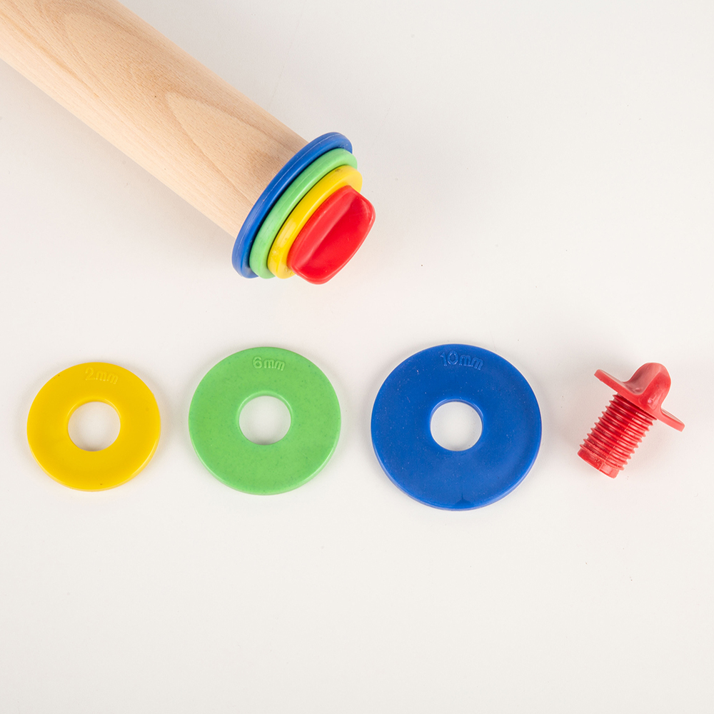 Rodillo amasador ajustable de madera 34cm